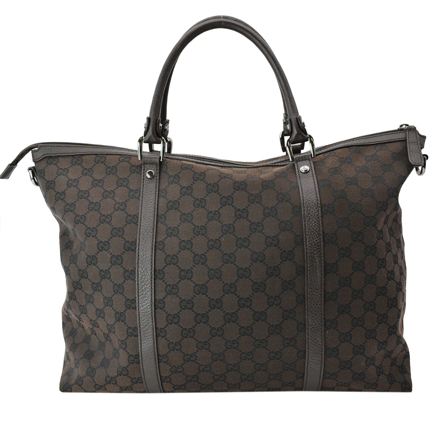 Gucci ssima Tote Leather Canvas Tote Bag