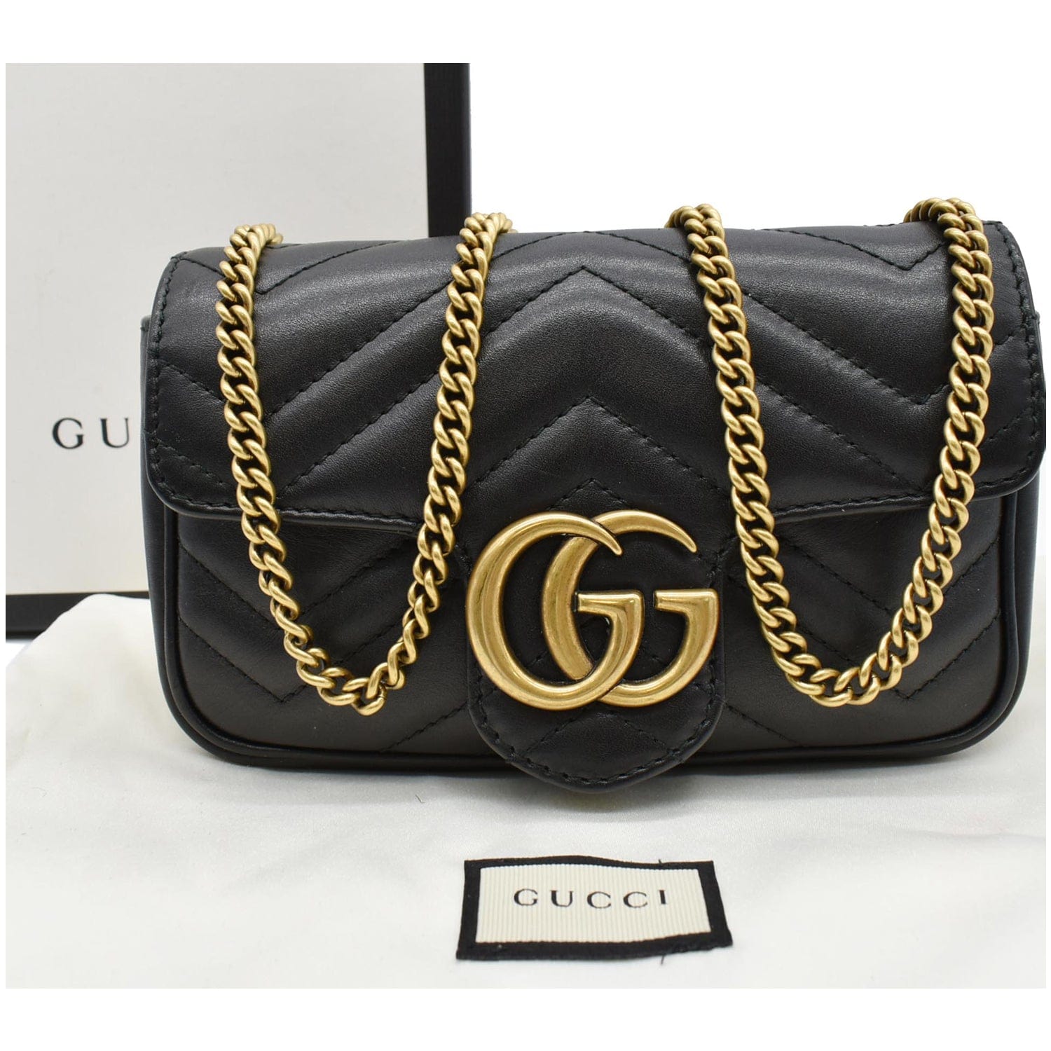 Gucci Marmont Super Mini Crossbody Bag Leather Matelasse
