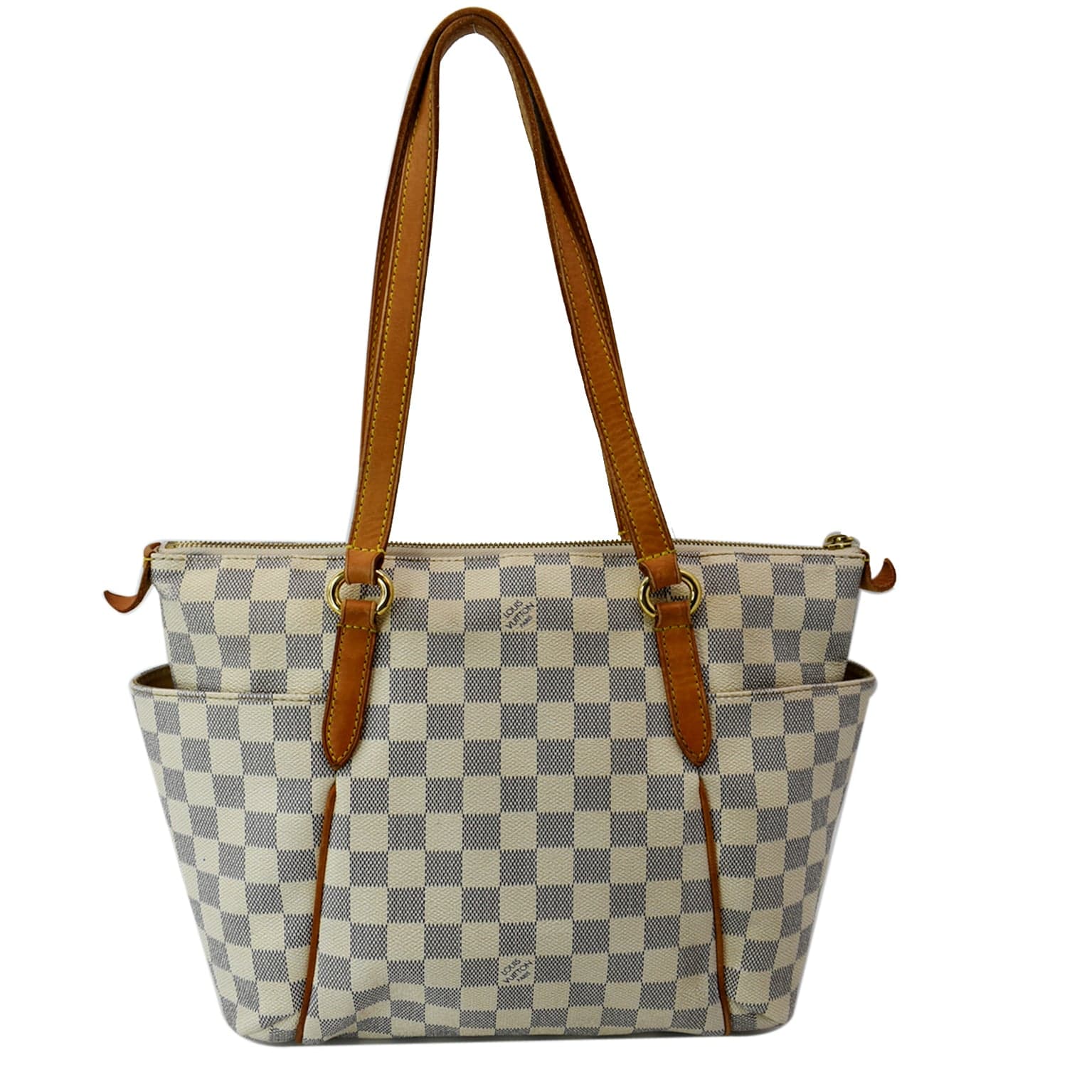 Louis Totally Pm Damier Azur Shoulder Bag White
