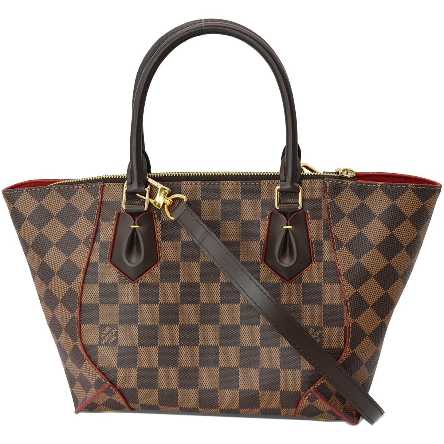 Louis Caissa Pm Damier Ebene Tote Shoulder Brown Shoulder Bag