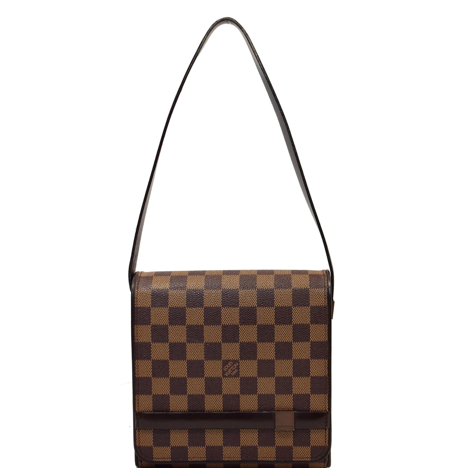 Louis Tribeca Damier Ebene Shoulder Bag Brown Mini