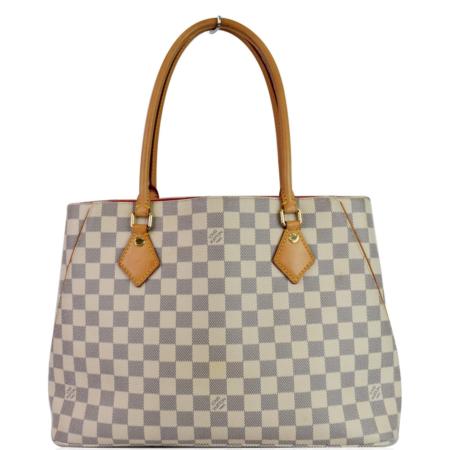 Louis Calvi Damier Azur Shoulder Bag White