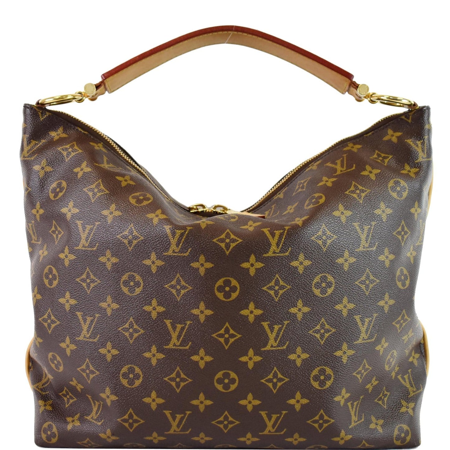 Louis Sully Mm Shoulder Bag Canvas Monogram Bag Brown