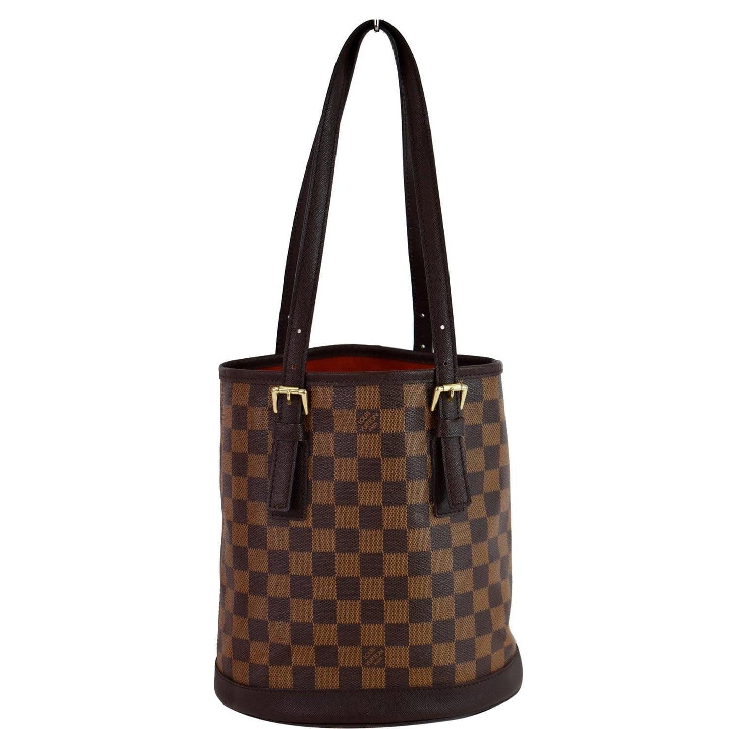 Louis Marais Damier Ebene Shoulder Bag Brown Bucket