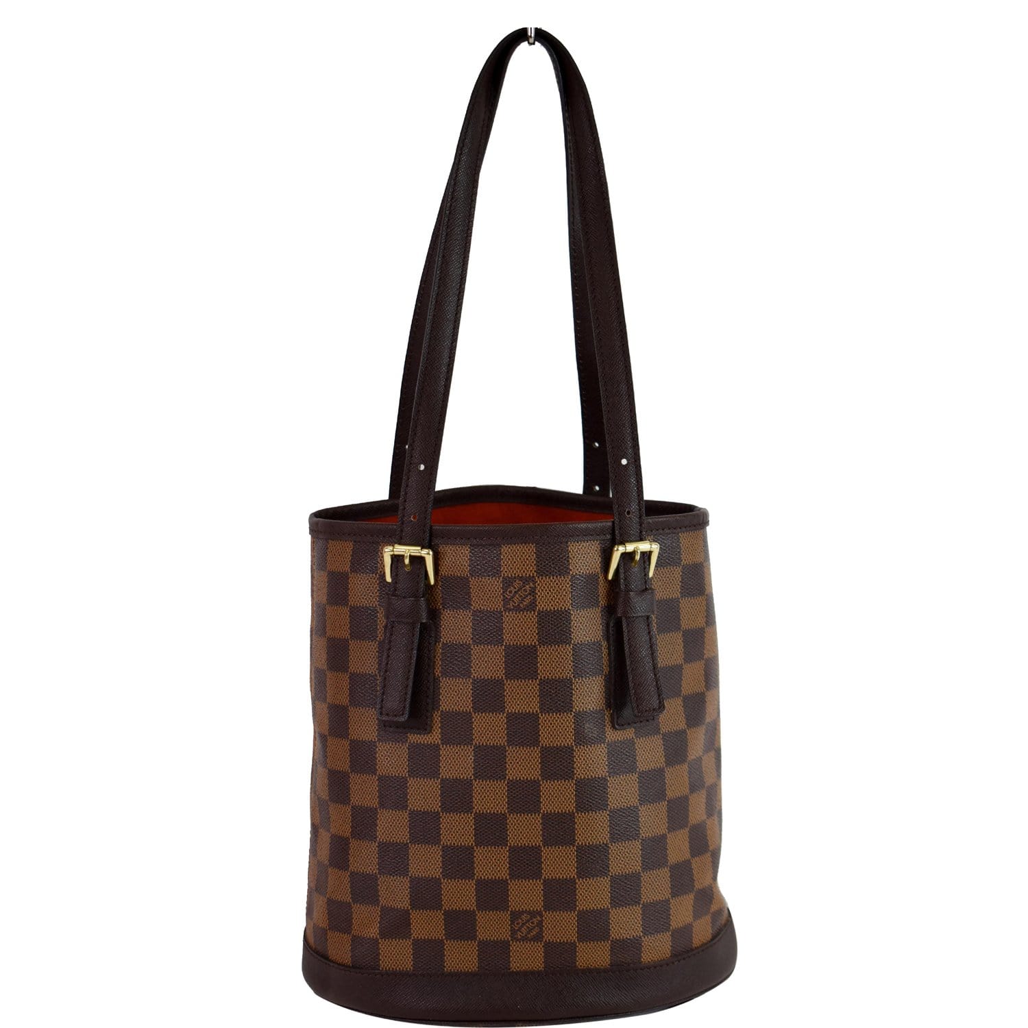 Louis Marais Damier Ebene Shoulder Bag Brown Bucket