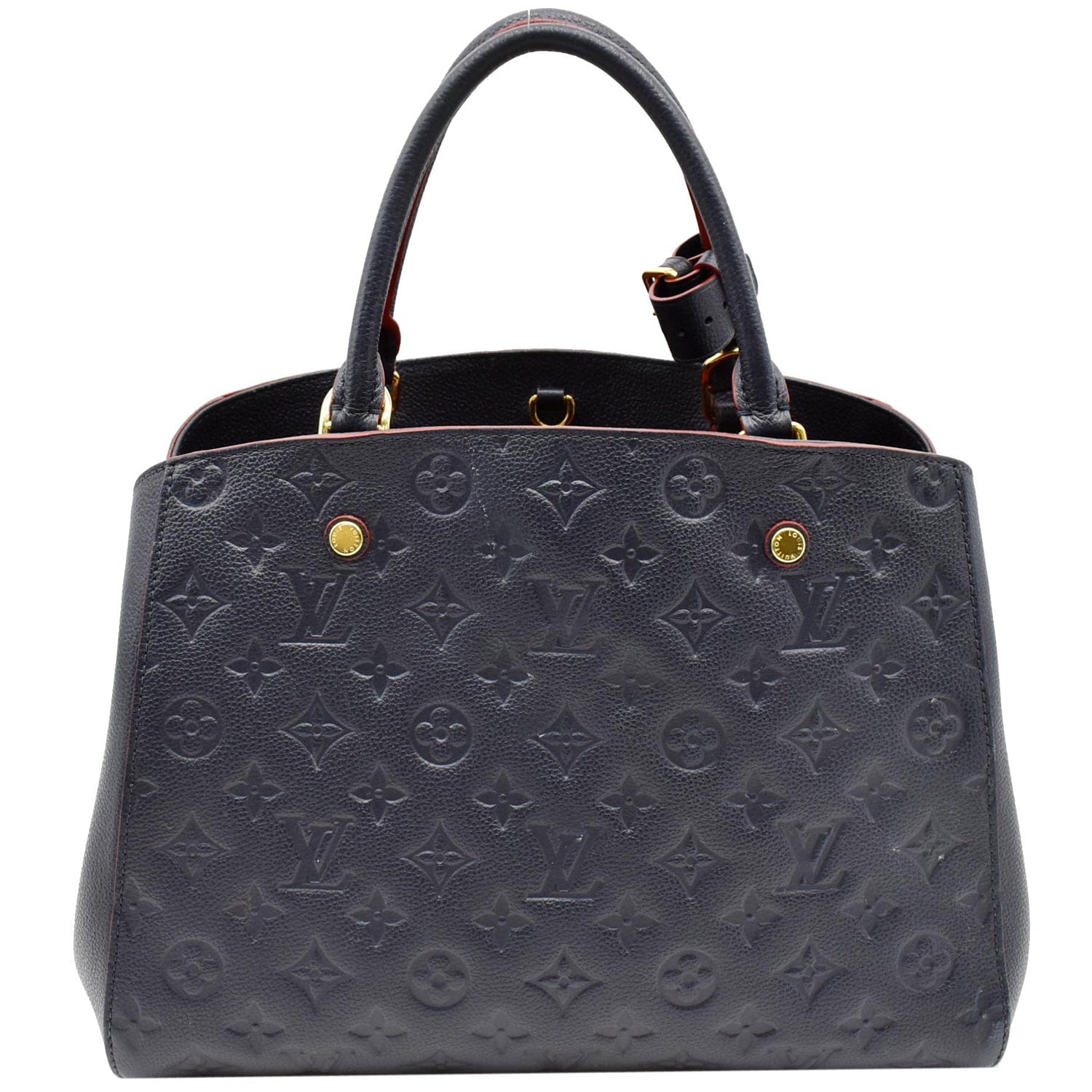 Louis Montaigne Mm Empreinte Shoulder Bag Navy Monogram Blue