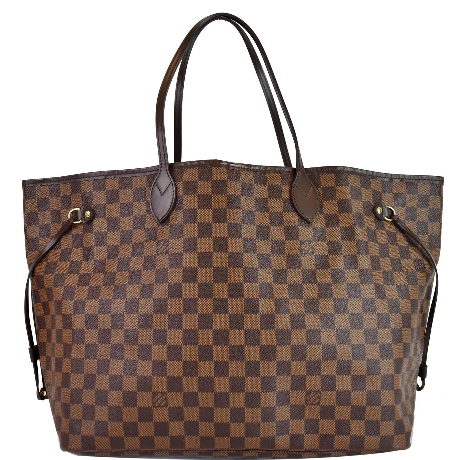 Louis Neverfull Gm Damier Ebene Shoulder Bag Brown