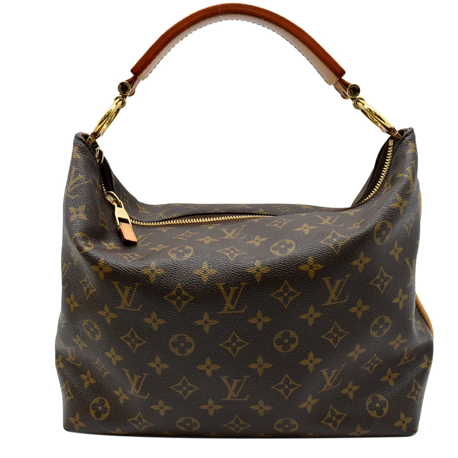 Louis Sully Pm Shoulder Bag Canvas Monogram Brown 4