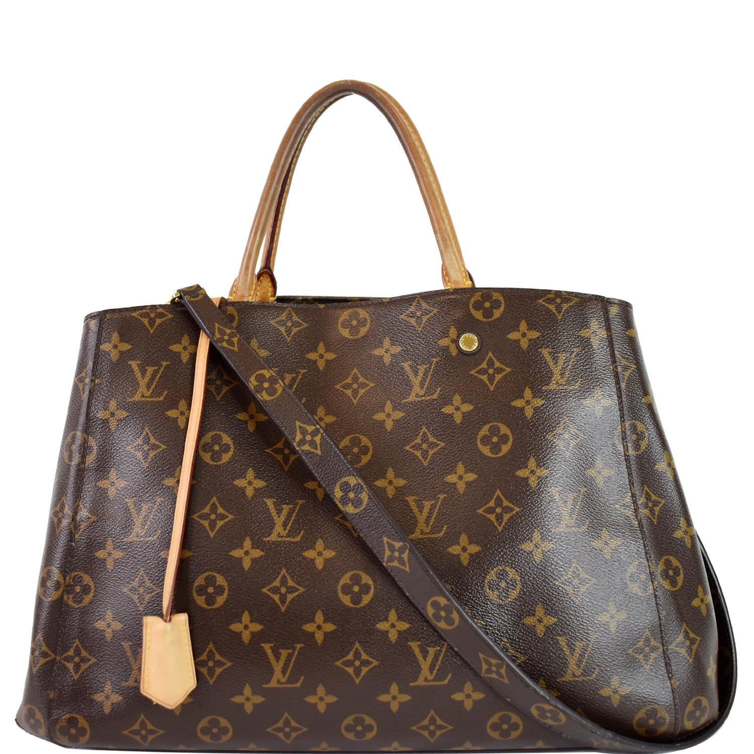 Louis Montaigne Gm Shoulder Bag Canvas Monogram Brown 2