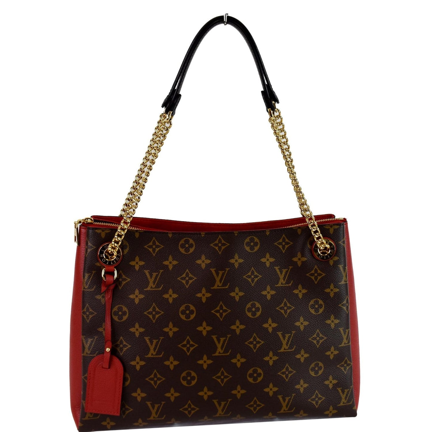 Louis Surene Mm Shoulder Bag Cerise Canvas Monogram