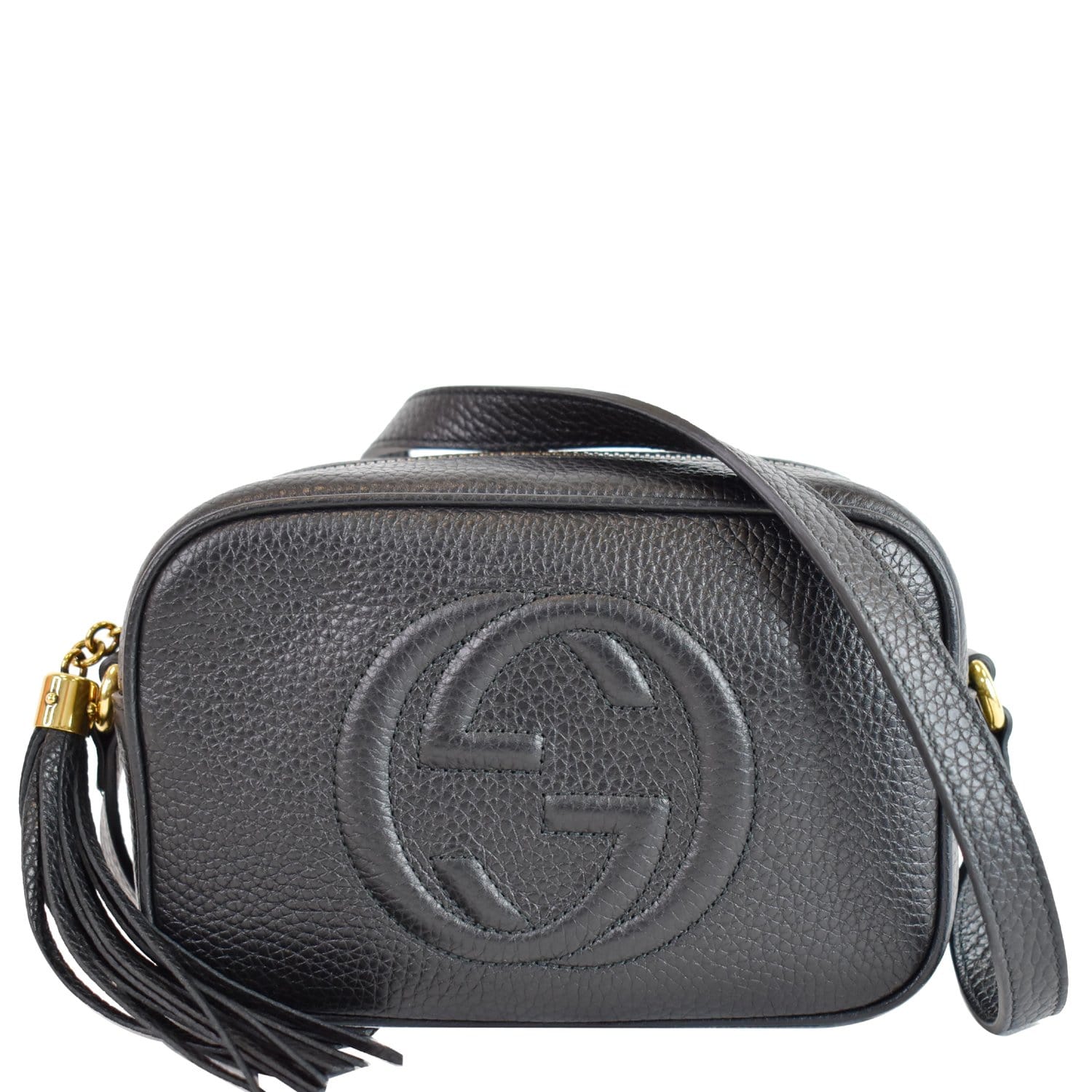 Gucci Soho Disco Crossbody Bag Leather Black Black 347994