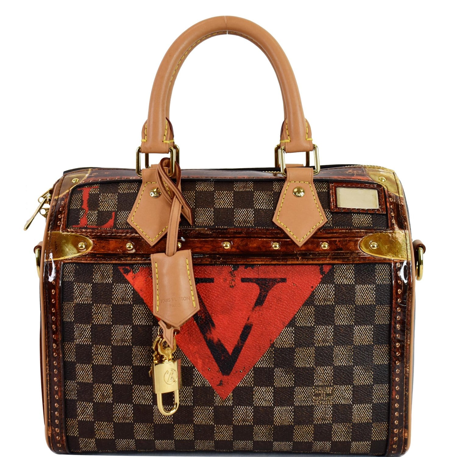 Louis Time Trunk Speedy Bandouliere Damier Shoulder Black Shoulder Bag
