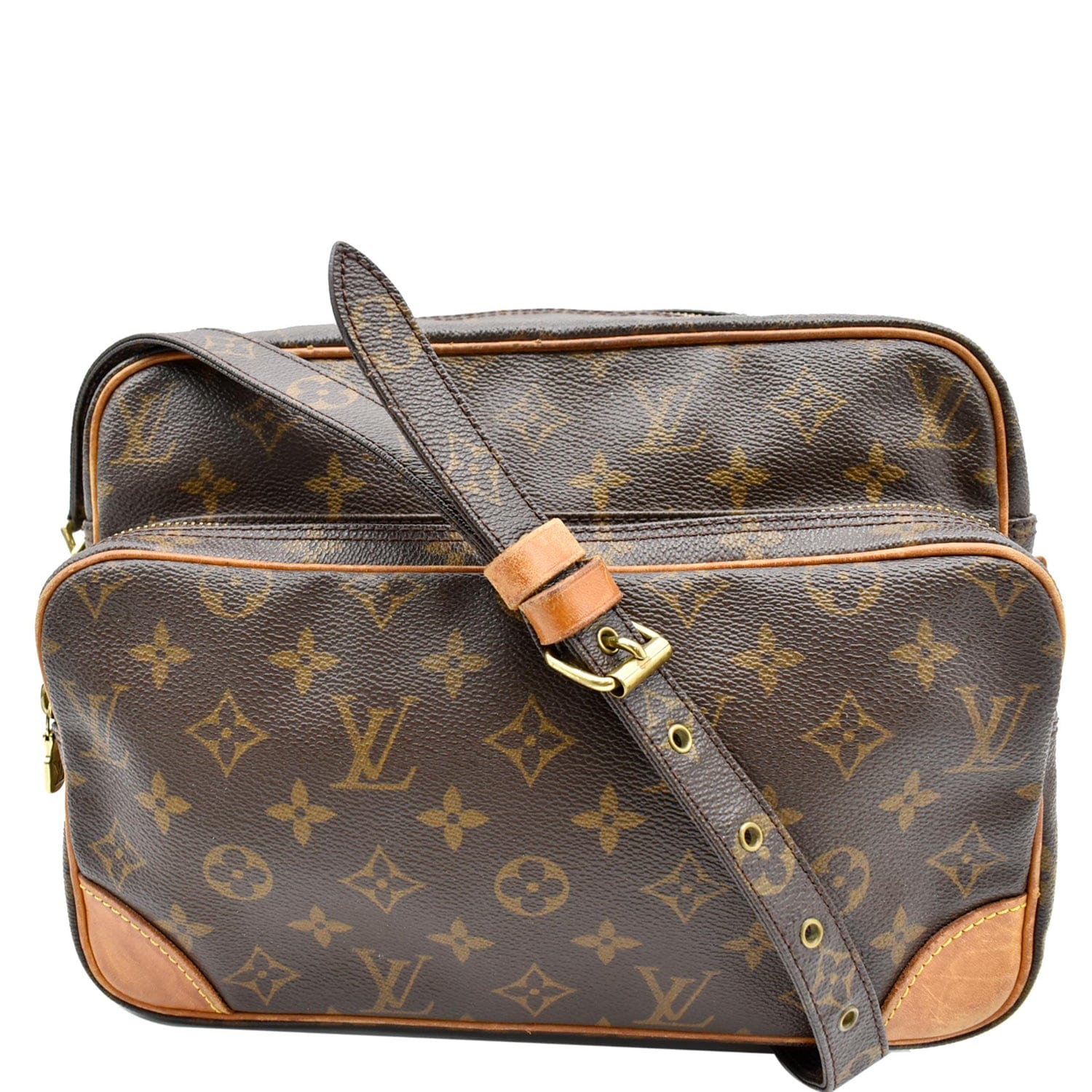 Louis Nile Crossbody Shoulder Bag Canvas Monogram Crossbody Bag