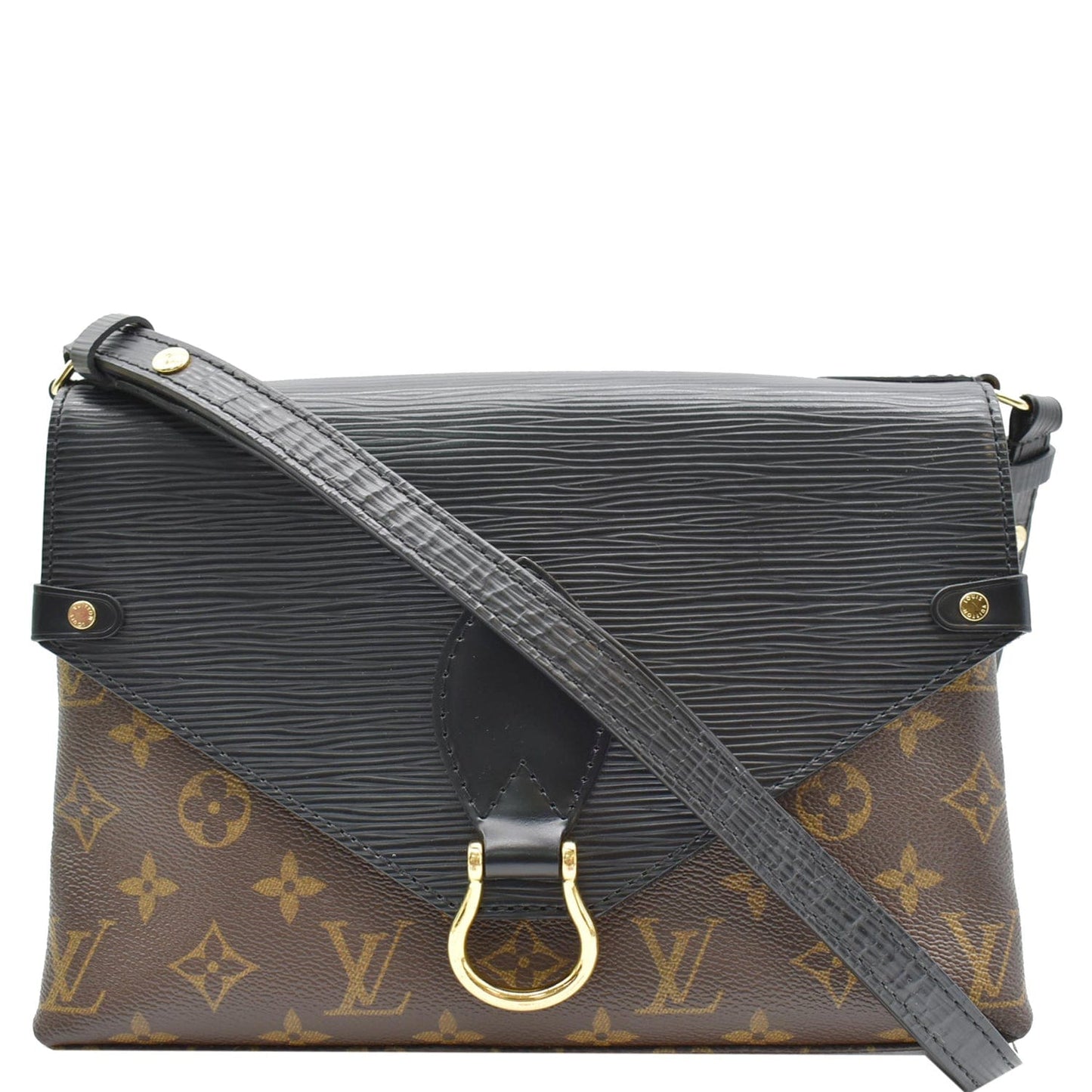 Louis Saint Michel Epi Shoulder Bag Leather Monogram