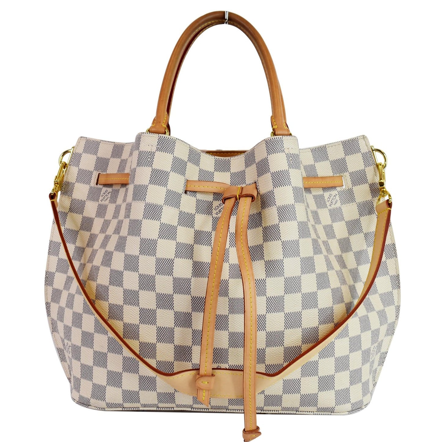 Louis Girolata Damier Azur Shoulder Bag White White 3