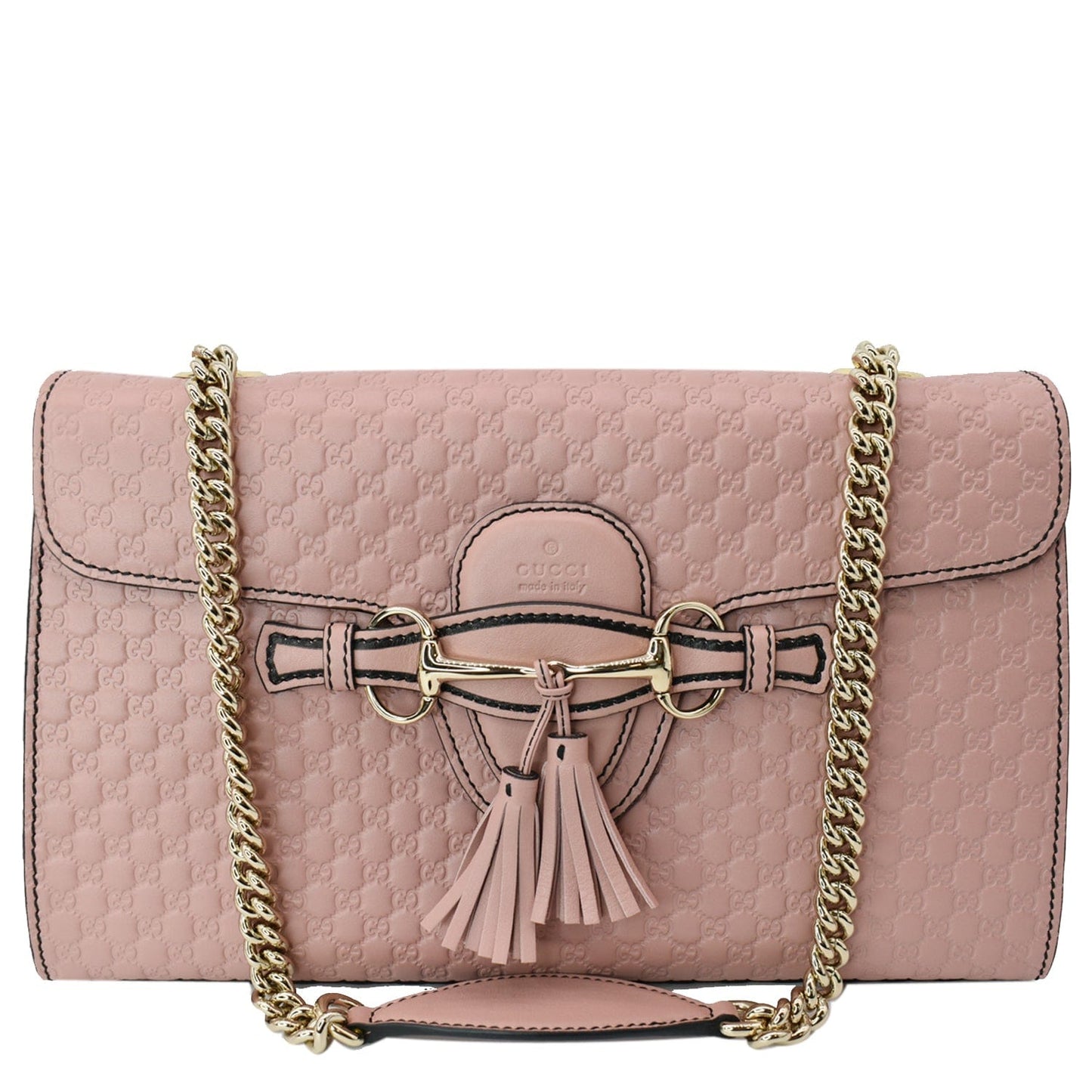 Gucci Emily ssima Chain Shoulder Bag Light Leather Pink