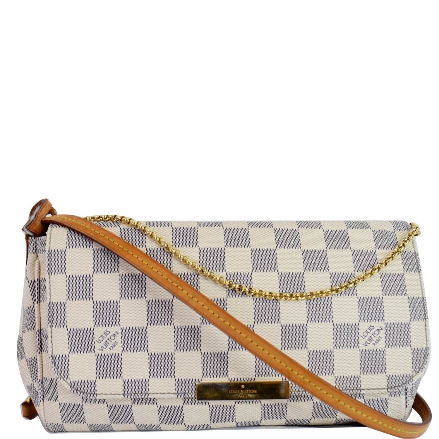 Louis Favorite Mm Damier Azur Crossbody Bag White White 2