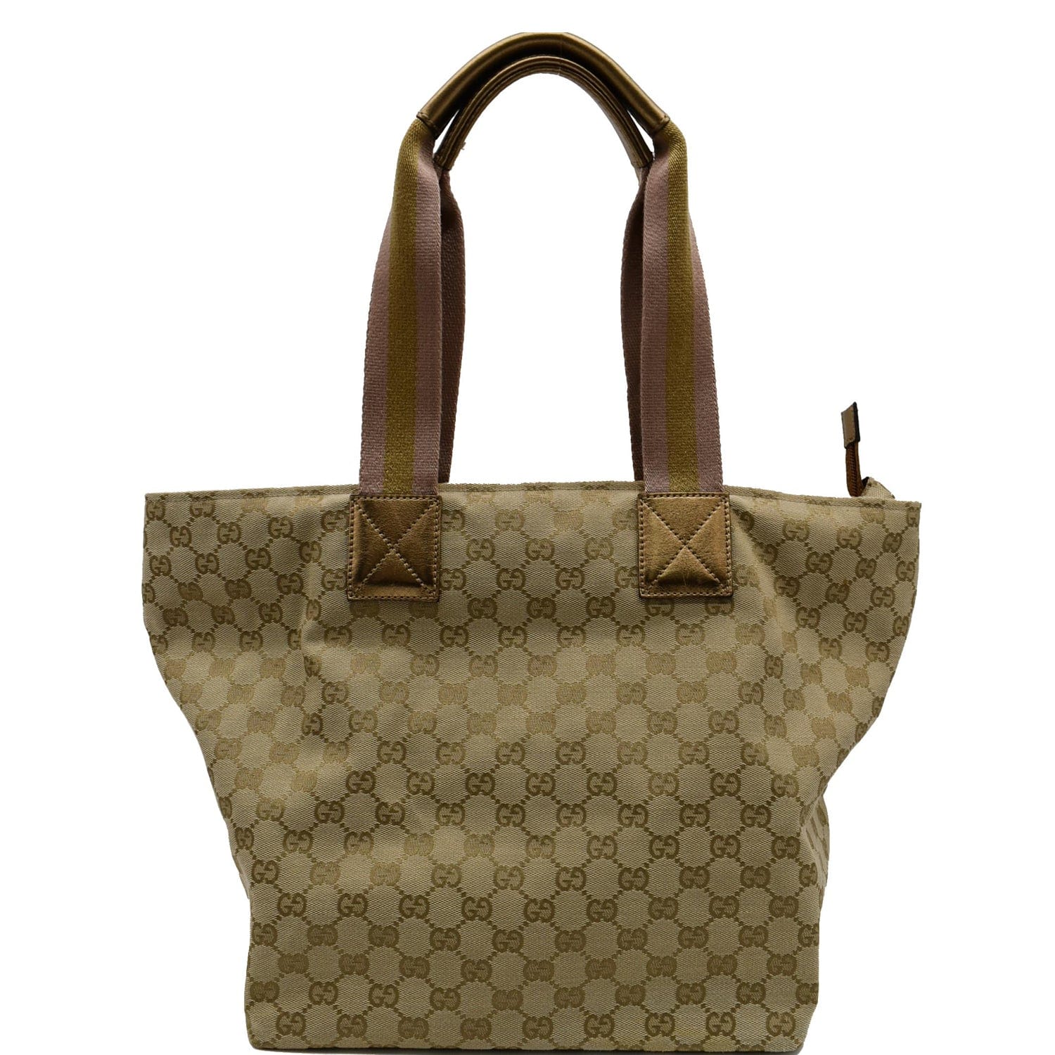 Gucci Sherry Tote Bag Leather Canvas
