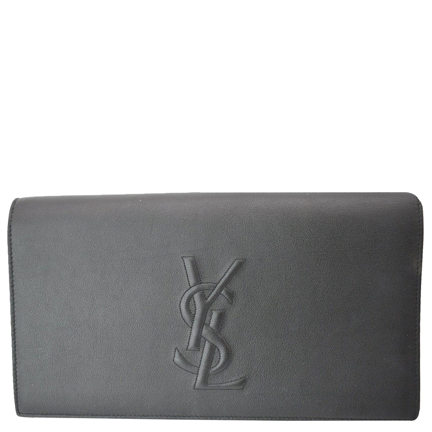 YSL Saint Laurent Saint Clutch Wallet Leather Black Clutch Bag