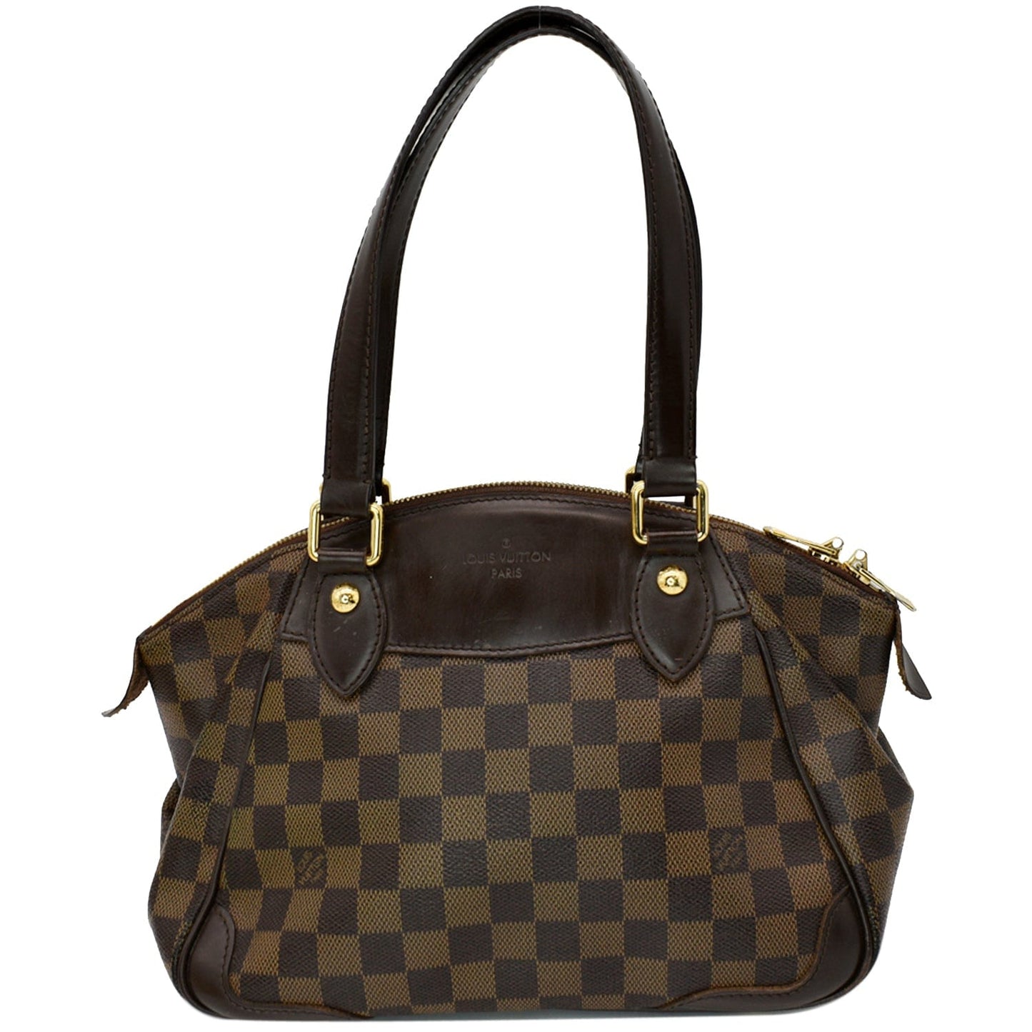 Louis Verona Pm Damier Ebene Satchel Bag Brown Travel Bag