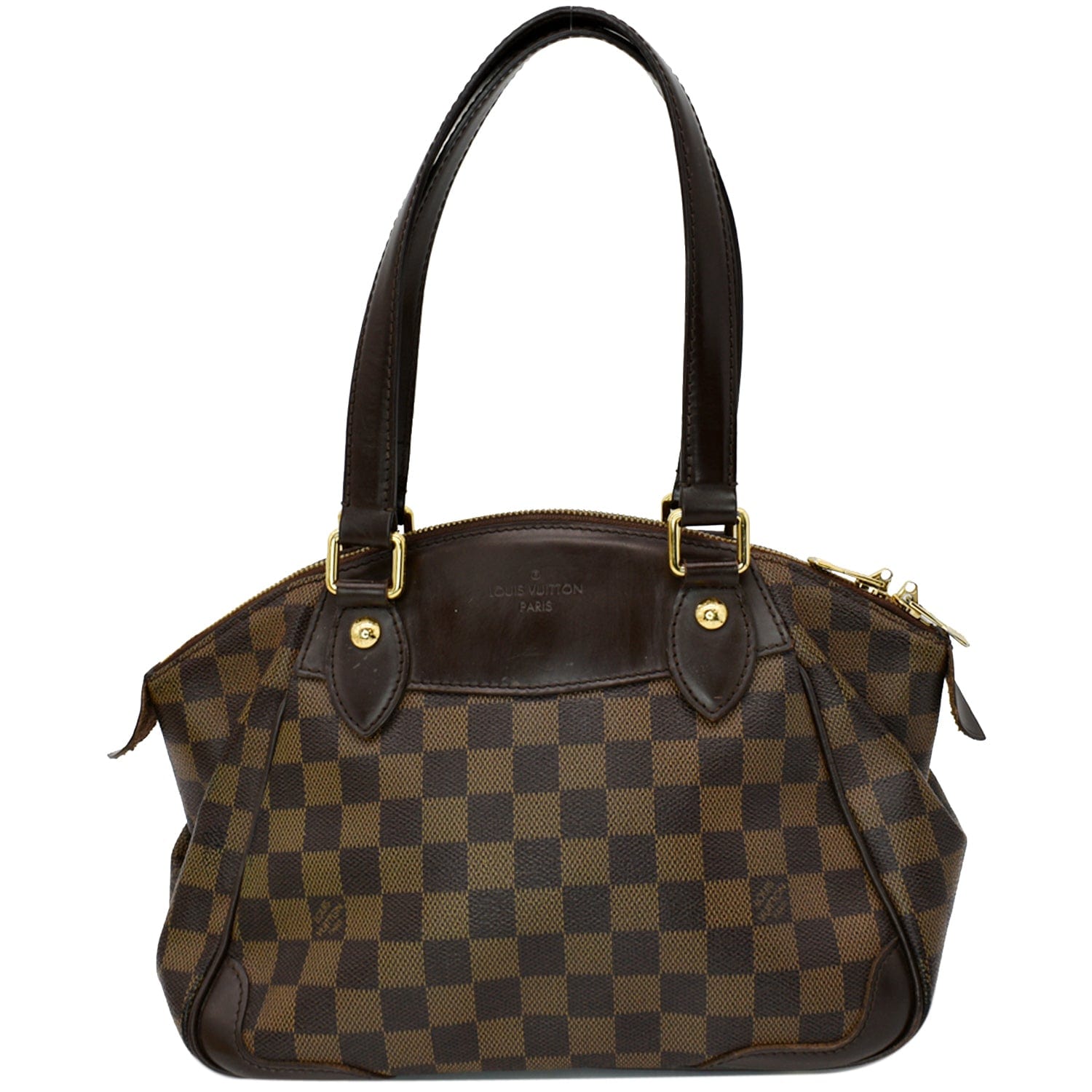 Louis Verona Pm Damier Ebene Satchel Bag Brown Travel Bag