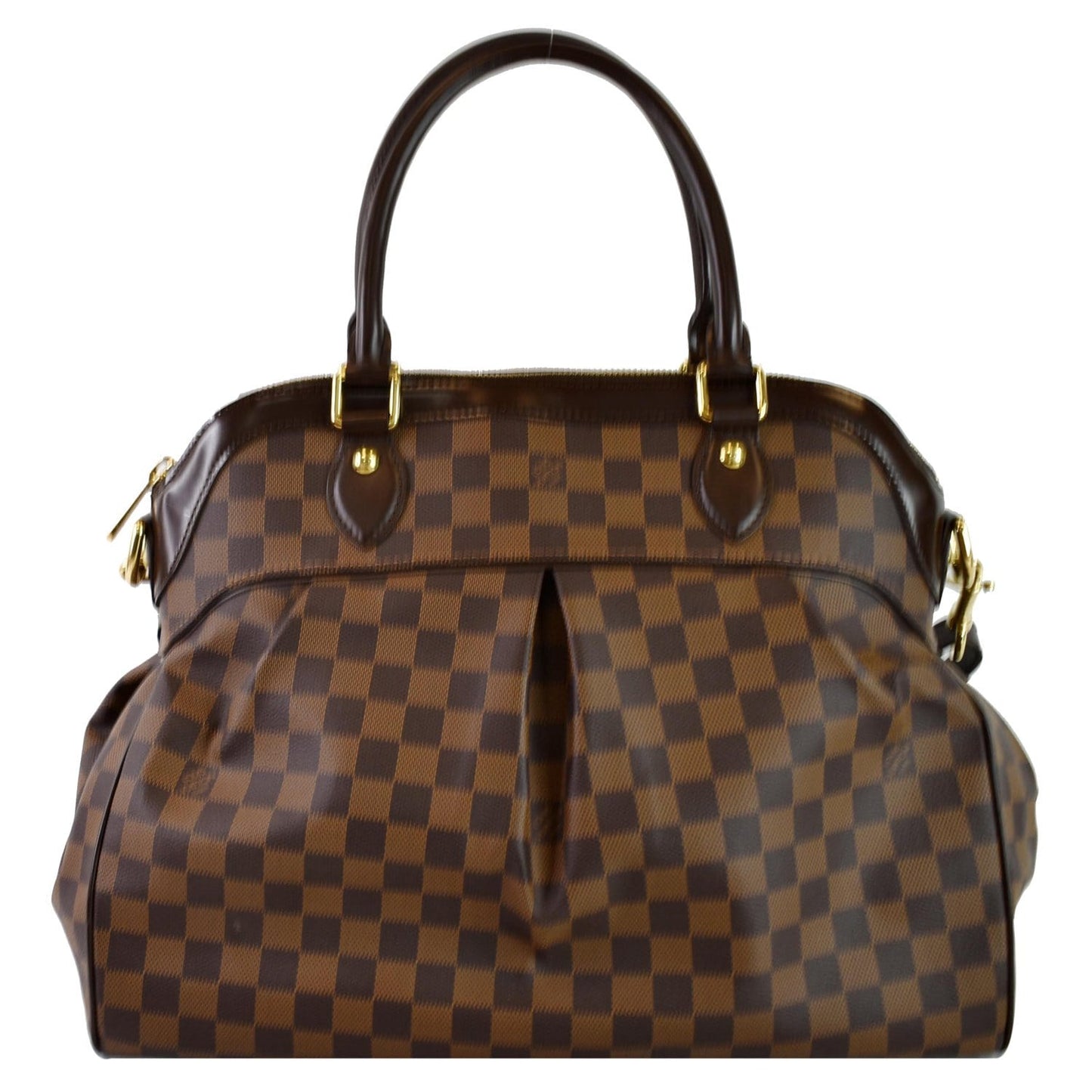 Louis Trevi Gm Damier Ebene Shoulder Bag Brown