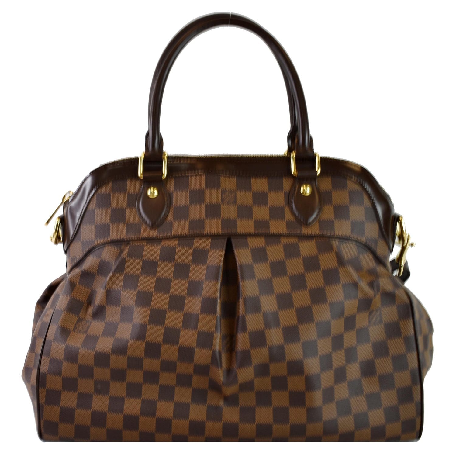 Louis Trevi Gm Damier Ebene Shoulder Bag Brown
