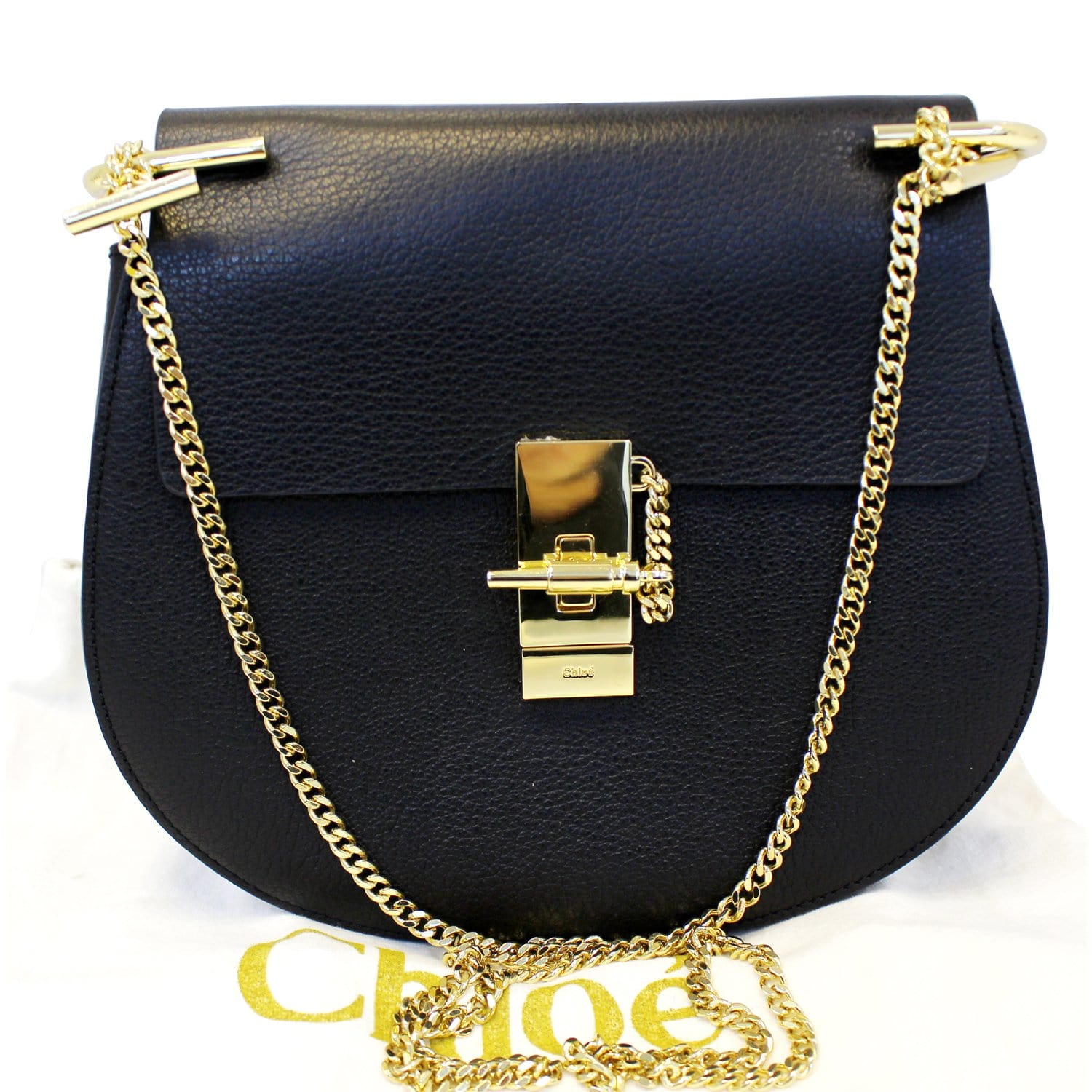 Chloe Drew Crossbody Bag Leather Black