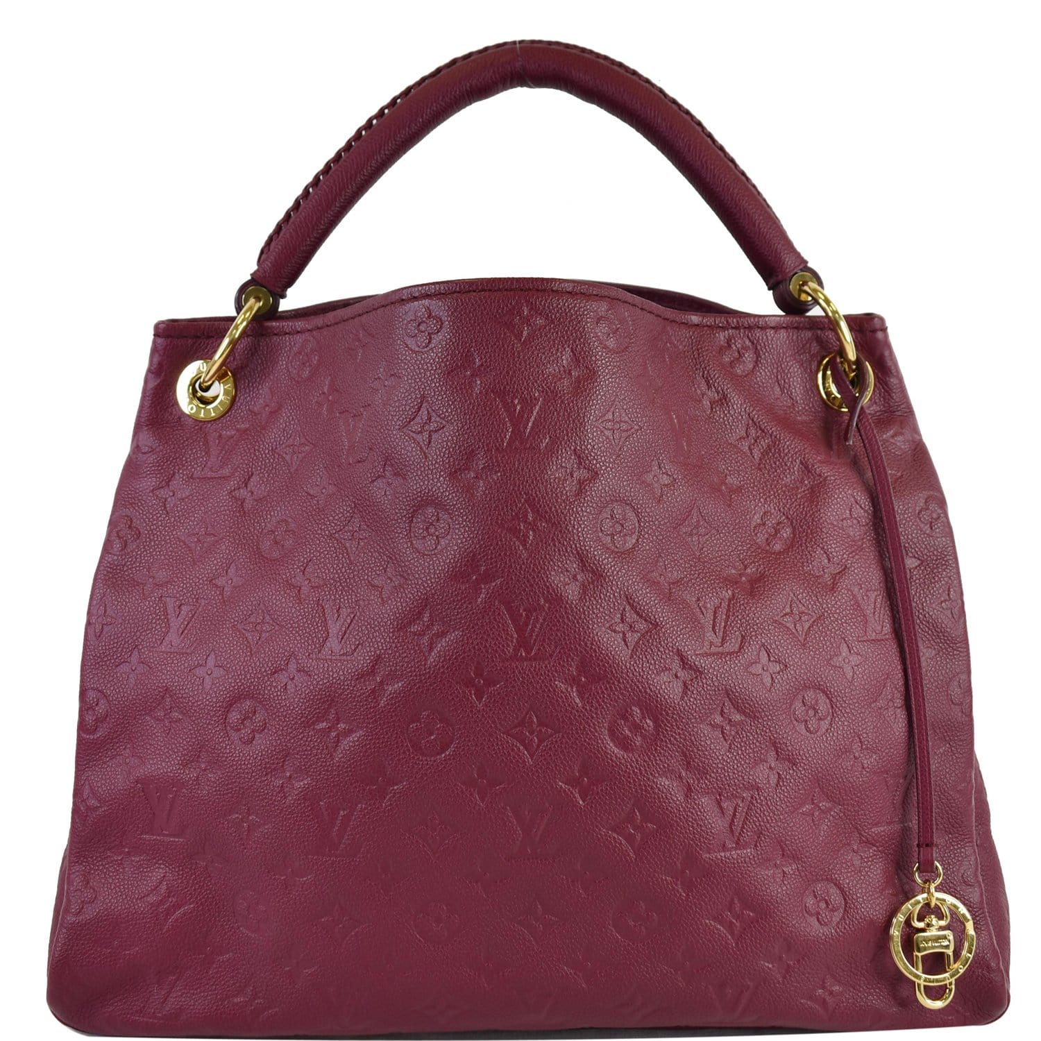 Louis Artsy Mm Empreinte Shoulder Bag Mulberry Leather Black Mulberry