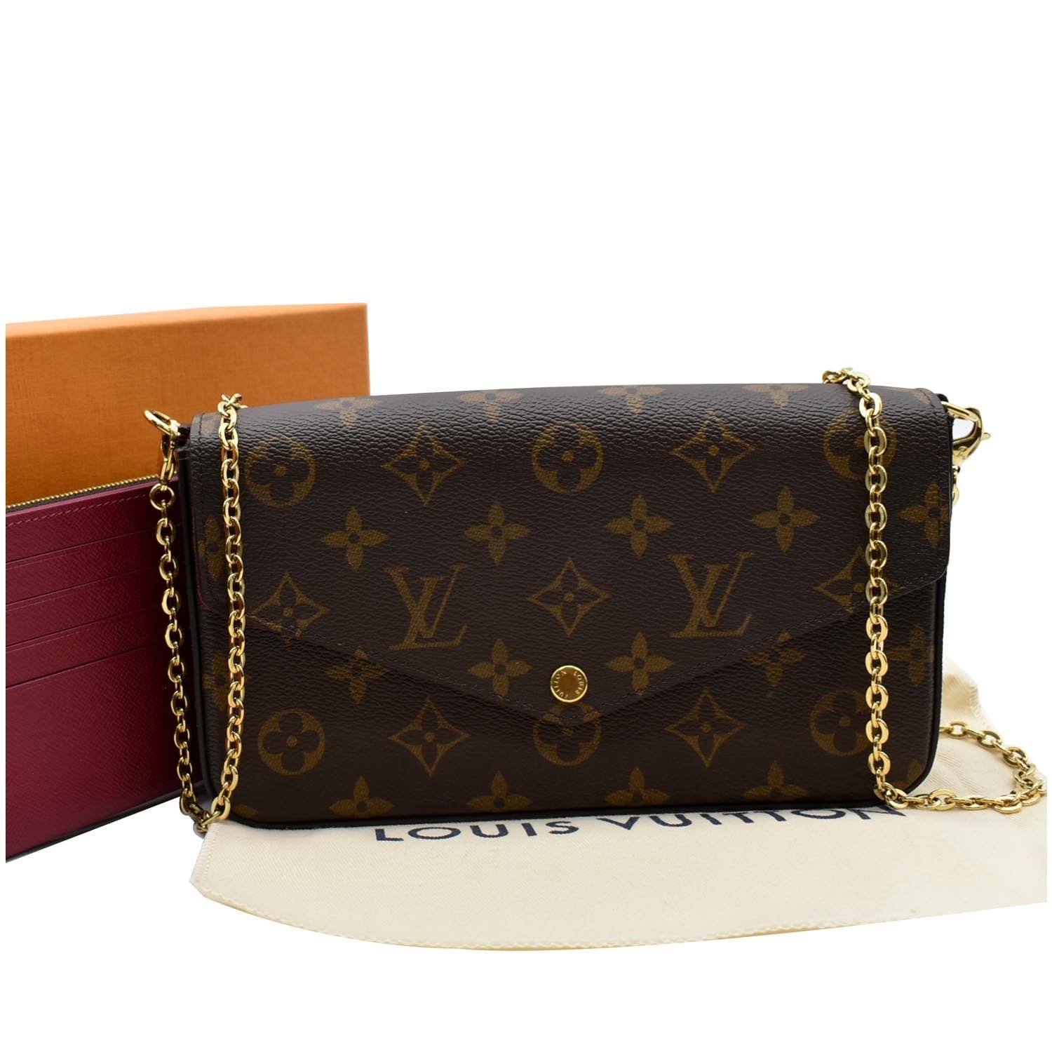 Louis Felicie Pochette Crossbody Bag Canvas Monogram