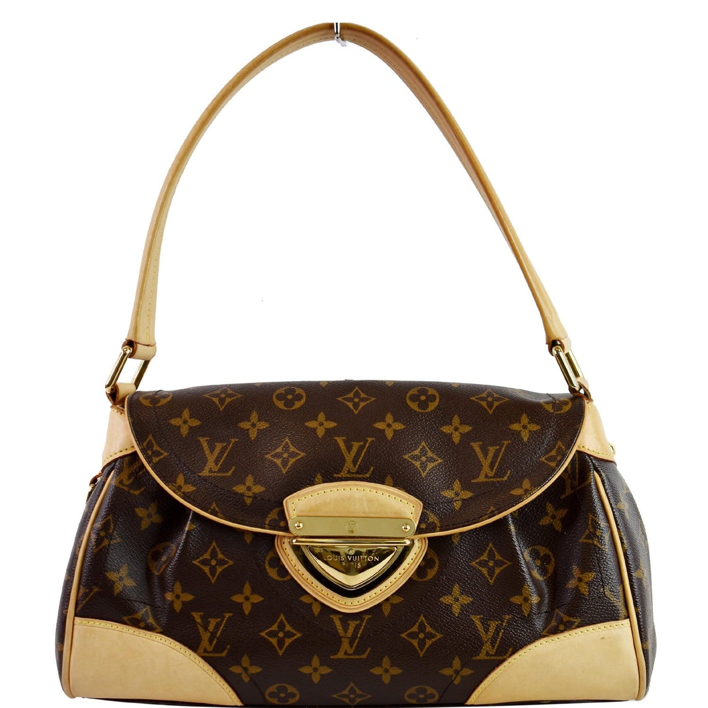 Louis Beverly Mm Satchel Bag Canvas Monogram Travel Bag