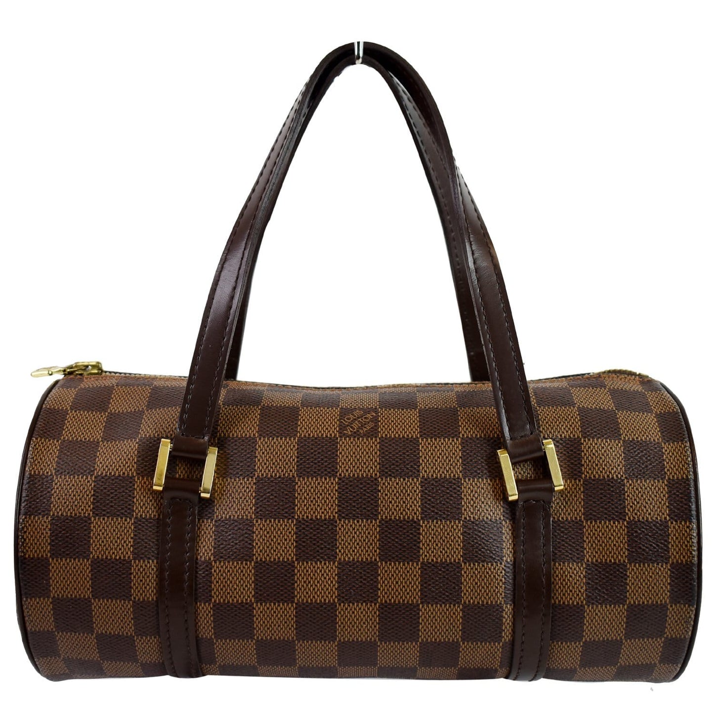 Louis Papillon Damier Ebene Satchel Bag Brown Travel Bag
