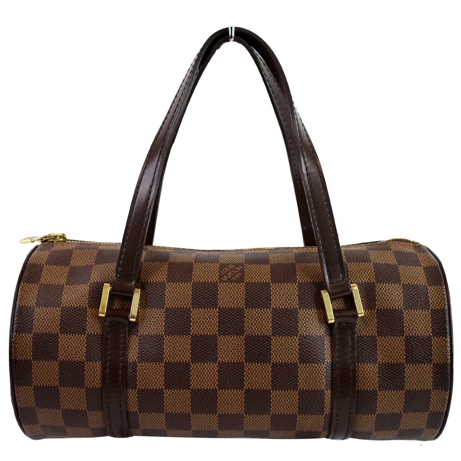 Louis Papillon Damier Ebene Satchel Bag Brown Travel Bag