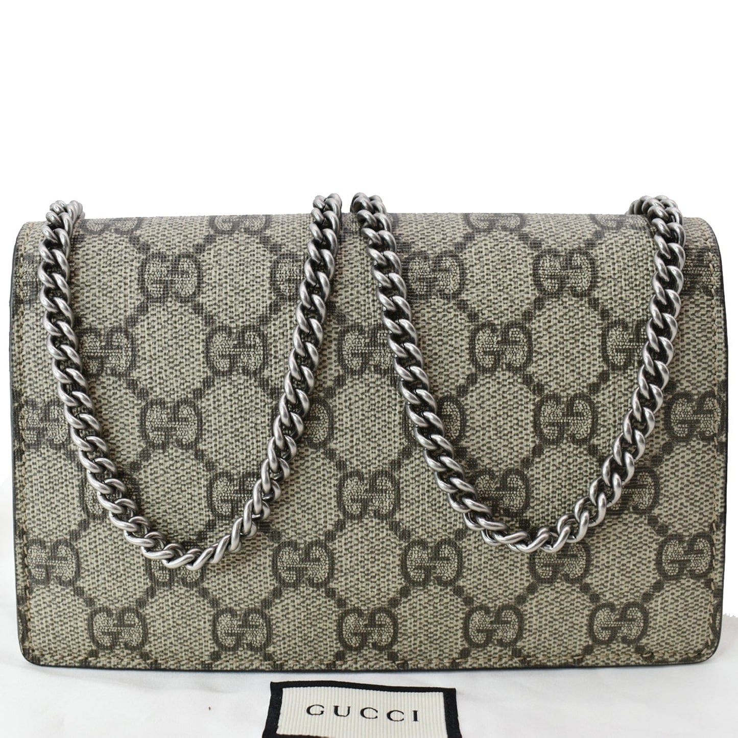 Gucci Dionysus Super Supreme Crossbody Bag Taupe Canvas Mini