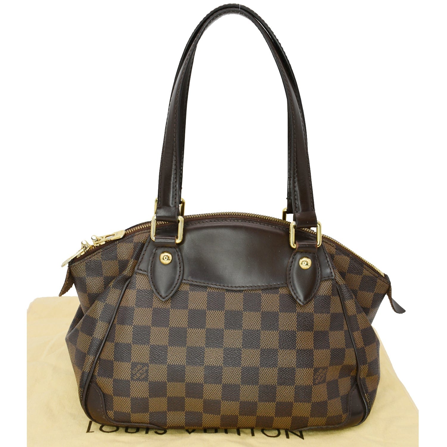 Louis Verona Pm Damier Ebene Satchel Bag Brown Travel Bag