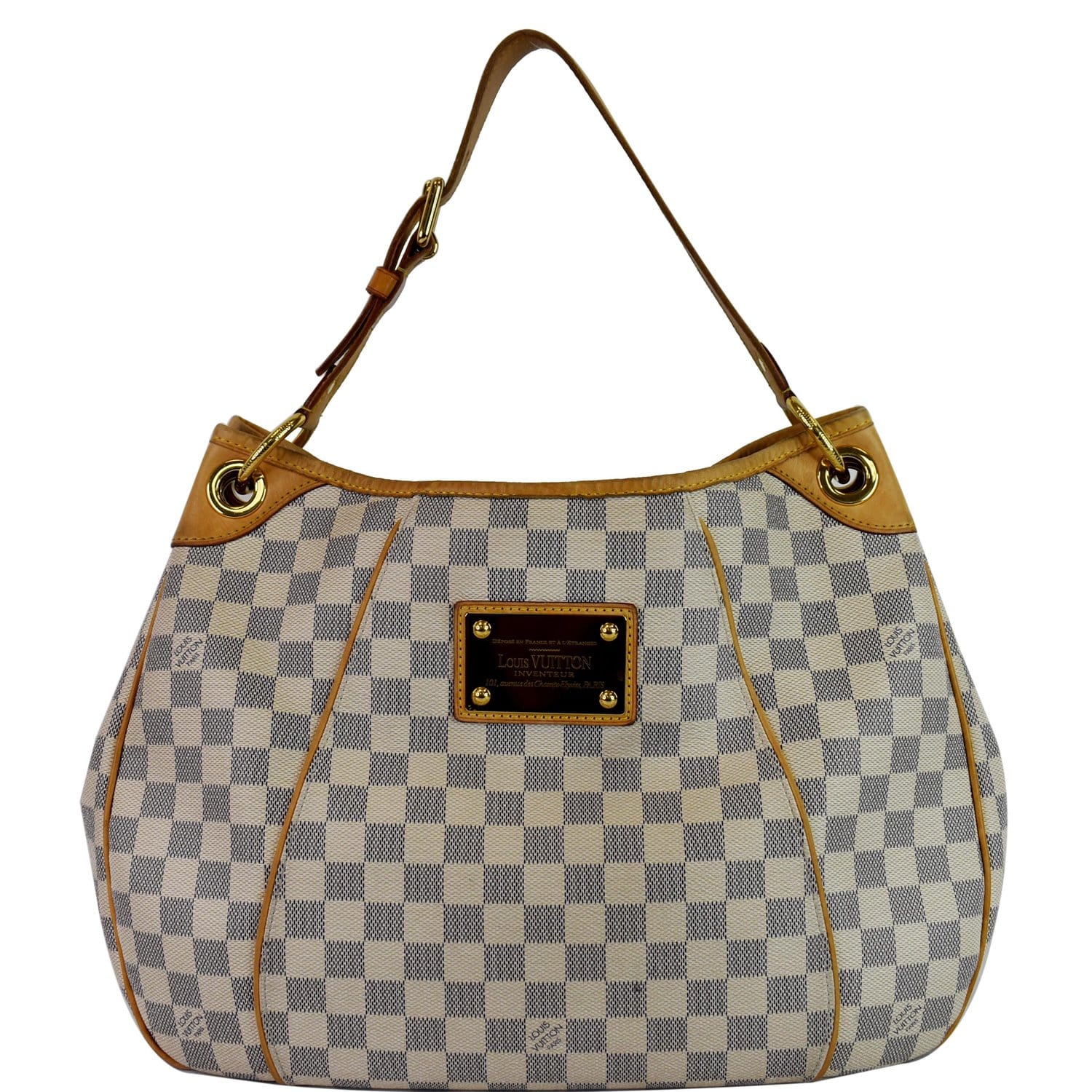 Louis Galliera Pm Damier Azur Shoulder Bag White