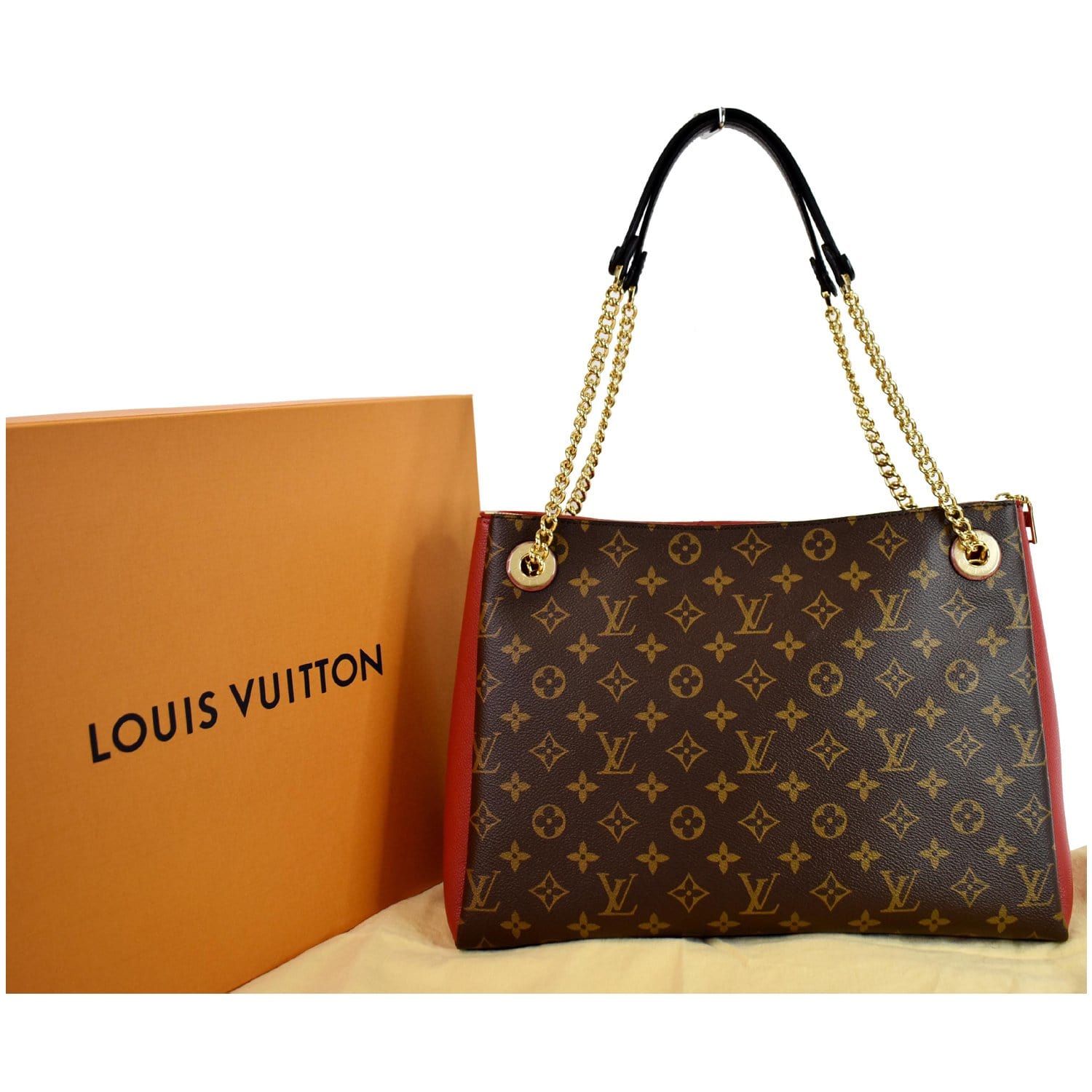 Louis Surene Mm Shoulder Bag Cerise Canvas Monogram