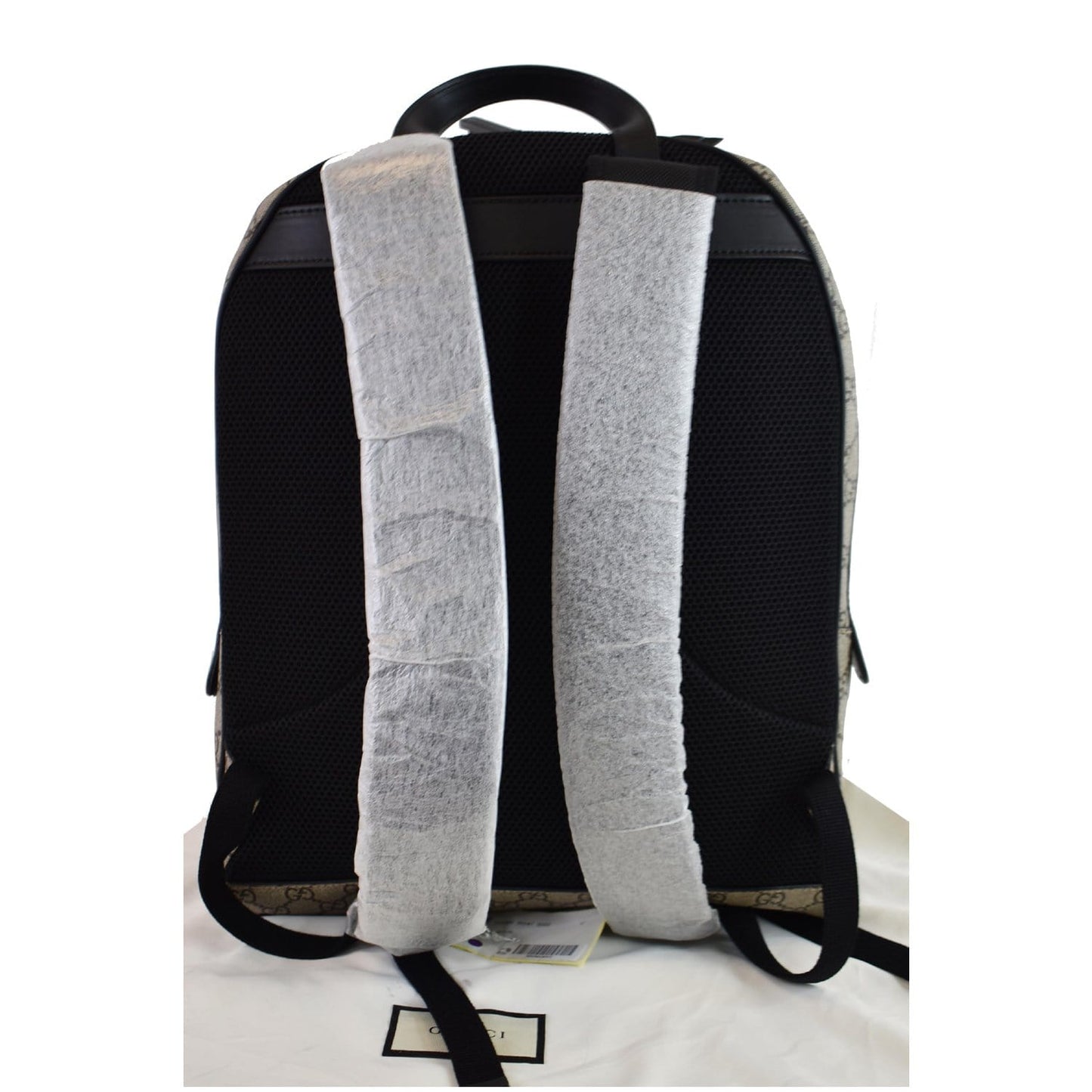 Gucci Aveugle Par Amour Print Supreme Backpack Bag Beige