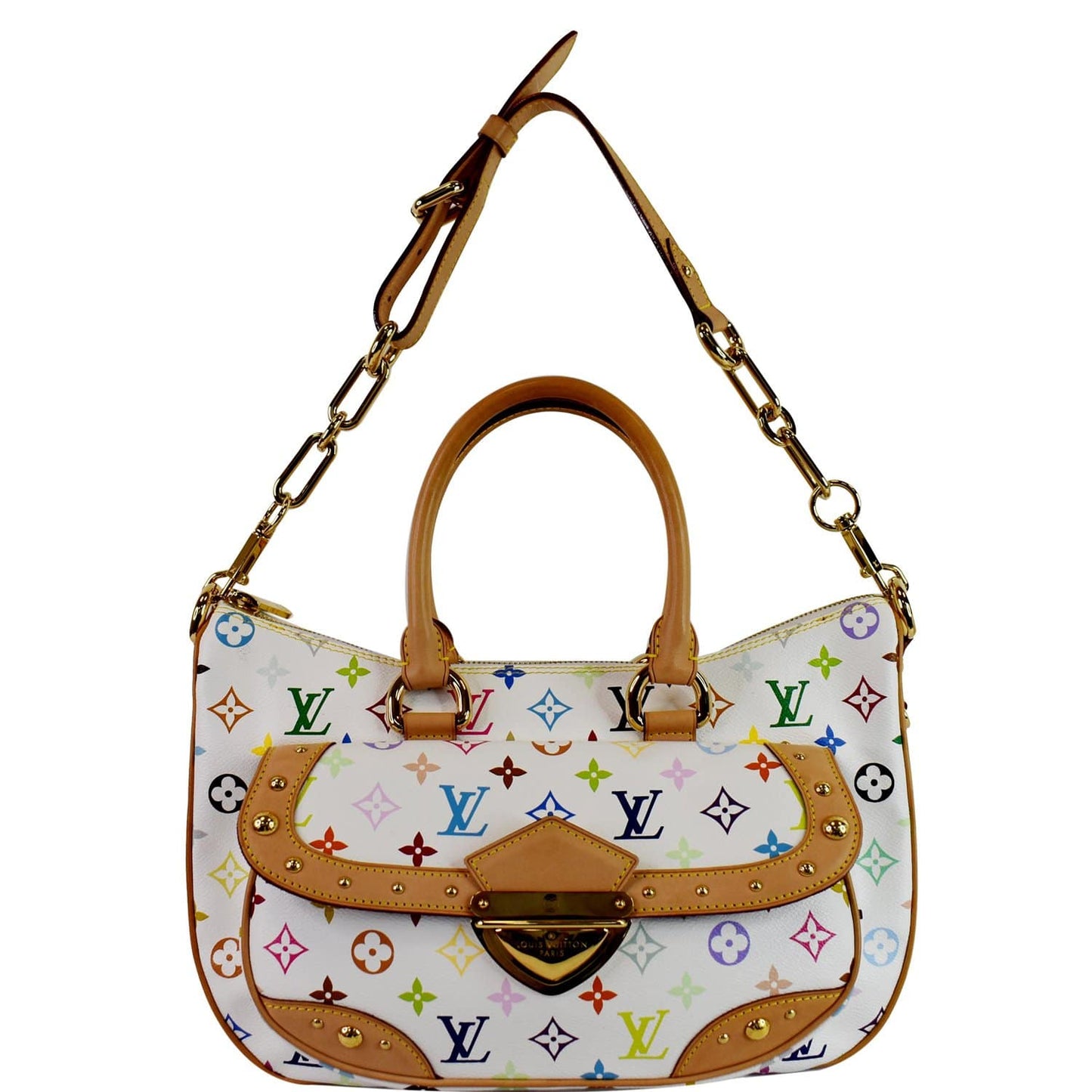 Louis Rita Multicolor Shoulder Bag Monogram White