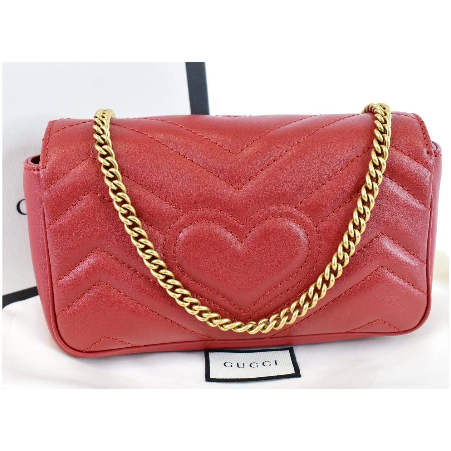 Gucci Marmont Super Mini Crossbody Bag Off Leather Matelasse