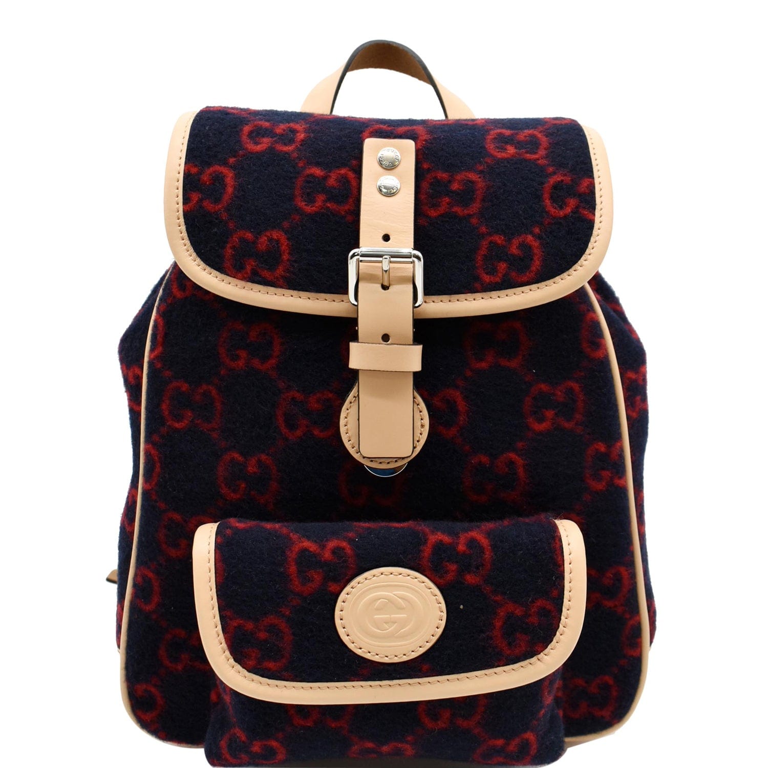 Gucci Children Supreme Wool Backpack Red