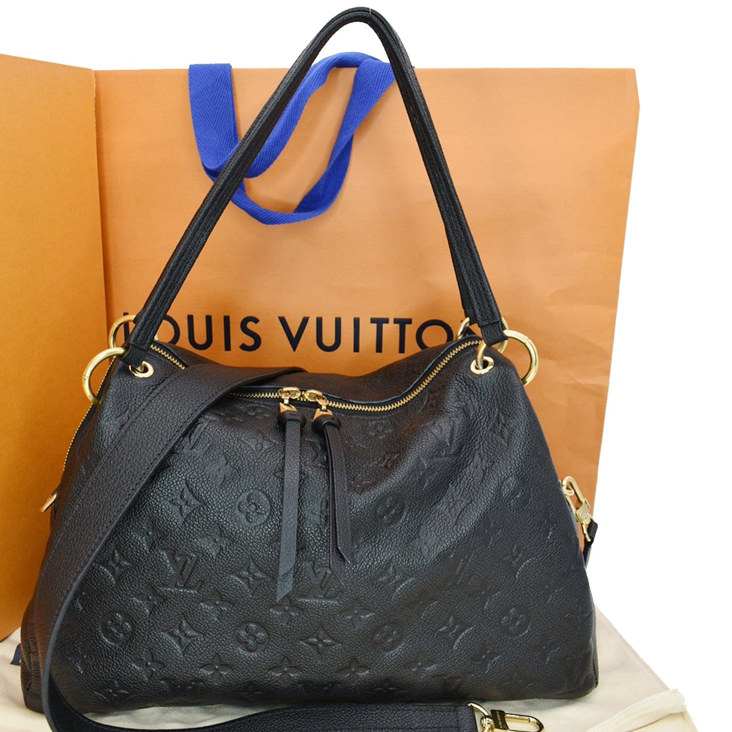 Louis Ponthieu Pm Empreinte Shoulder Bag Leather Black