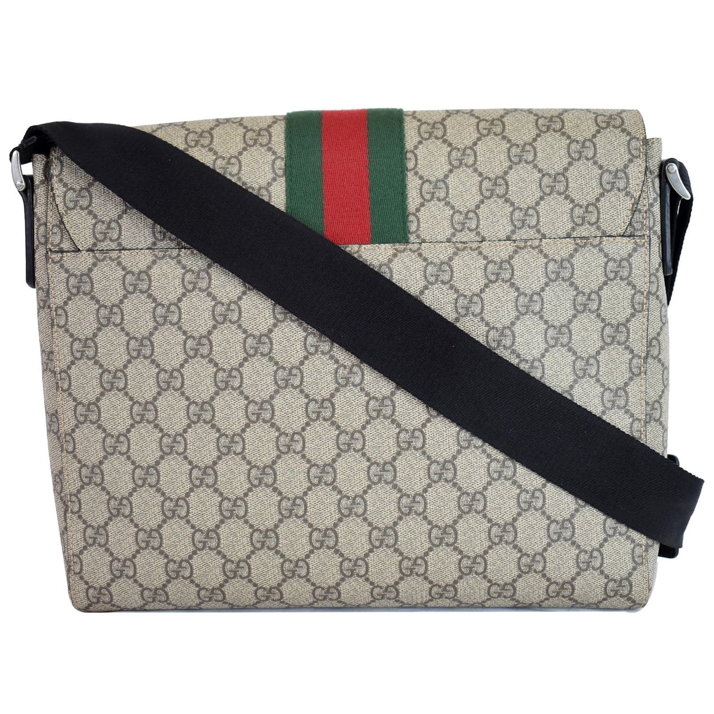 Gucci Supreme Web Messenger Bag Monogram Beige Crossbody Bag
