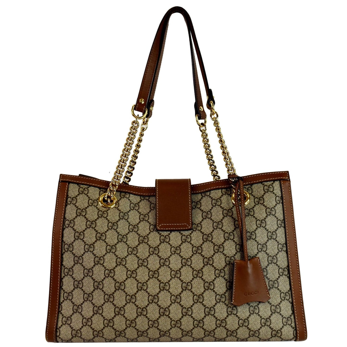 Gucci Padlock Supreme Shoulder Bag Canvas Beige
