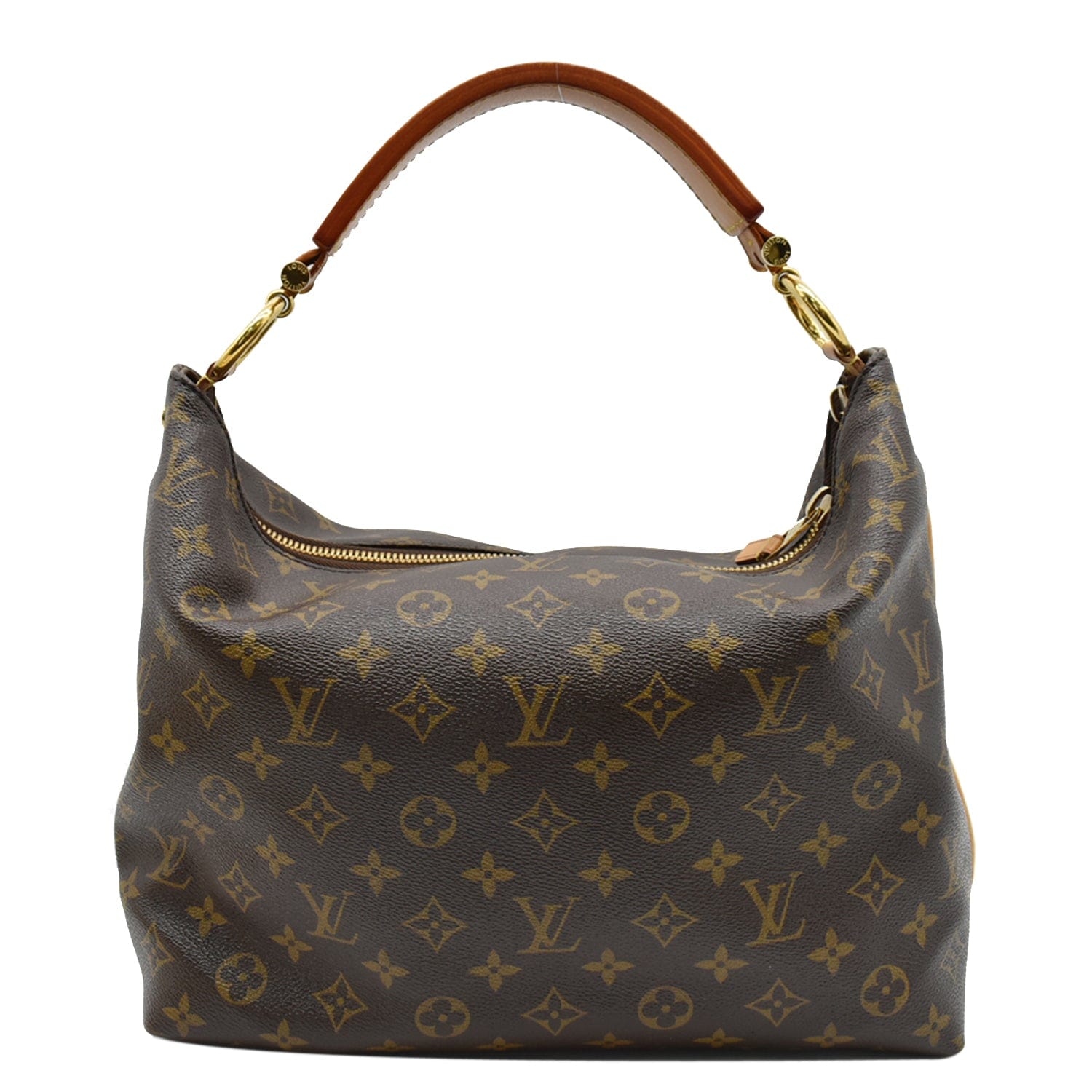 Louis Sully Pm Shoulder Bag Canvas Monogram Brown 4