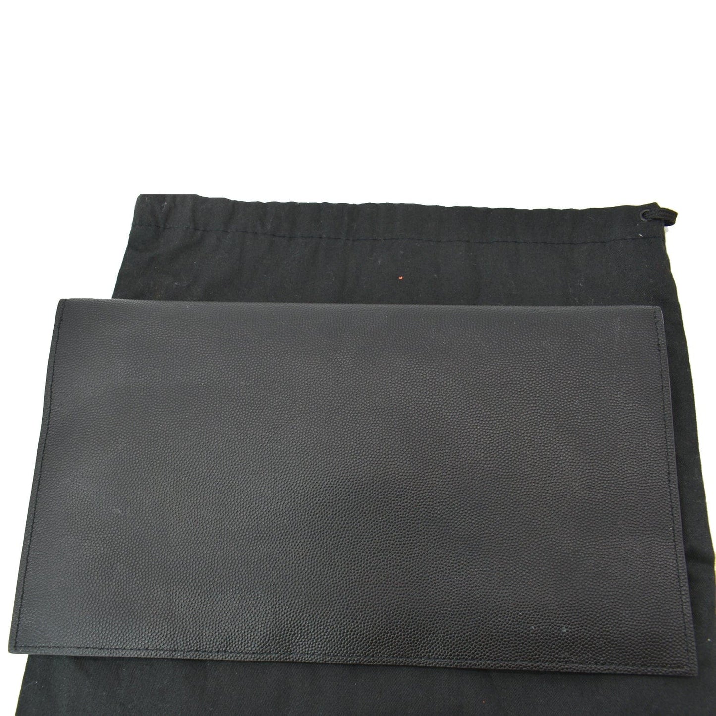 YSL Saint Laurent Saint Uptown Envelope Grain De Poudre Clutch Leather Black Clutch Bag Envelope Clutch