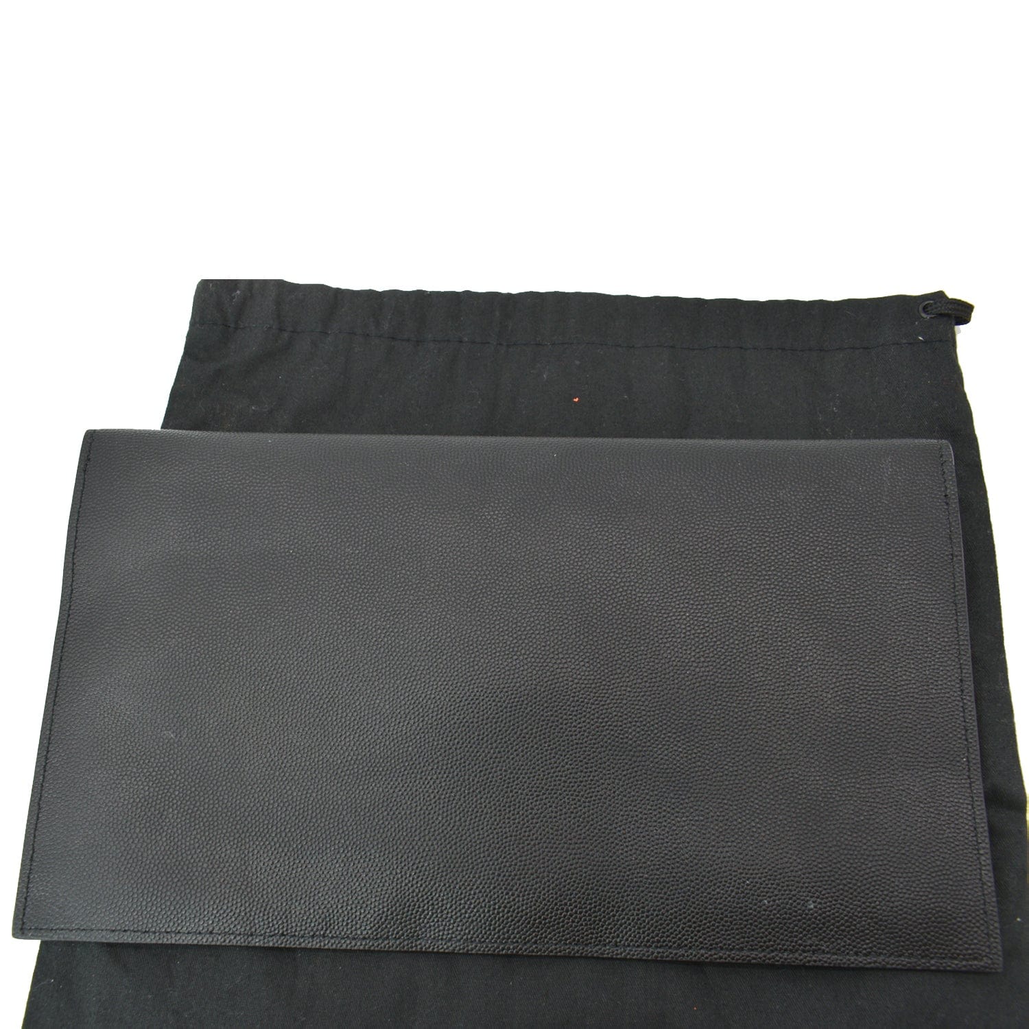 YSL Saint Laurent Saint Uptown Envelope Grain De Poudre Clutch Leather Black Clutch Bag Envelope Clutch