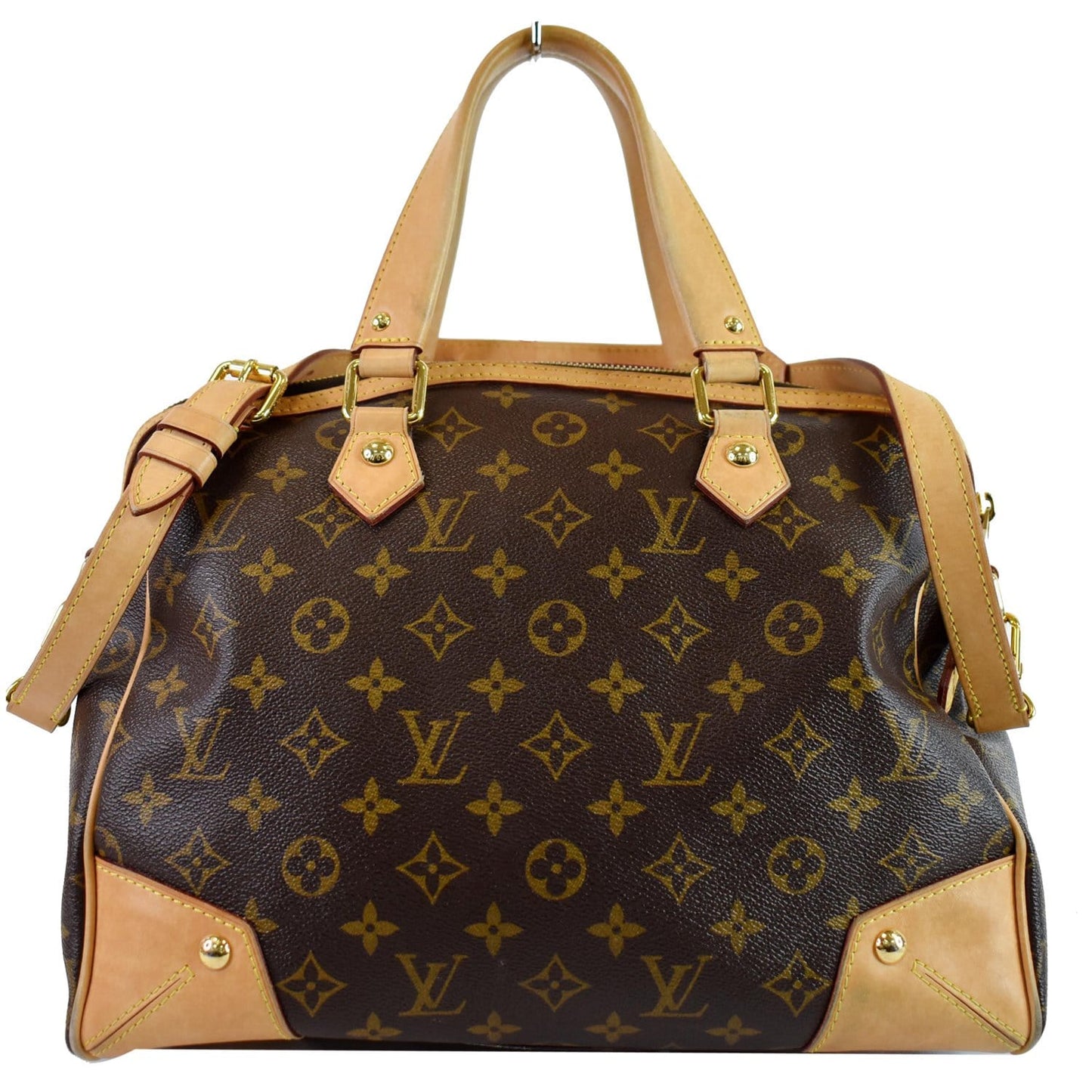 Louis Retiro Pm Shoulder Bag Canvas Monogram Bag Brown