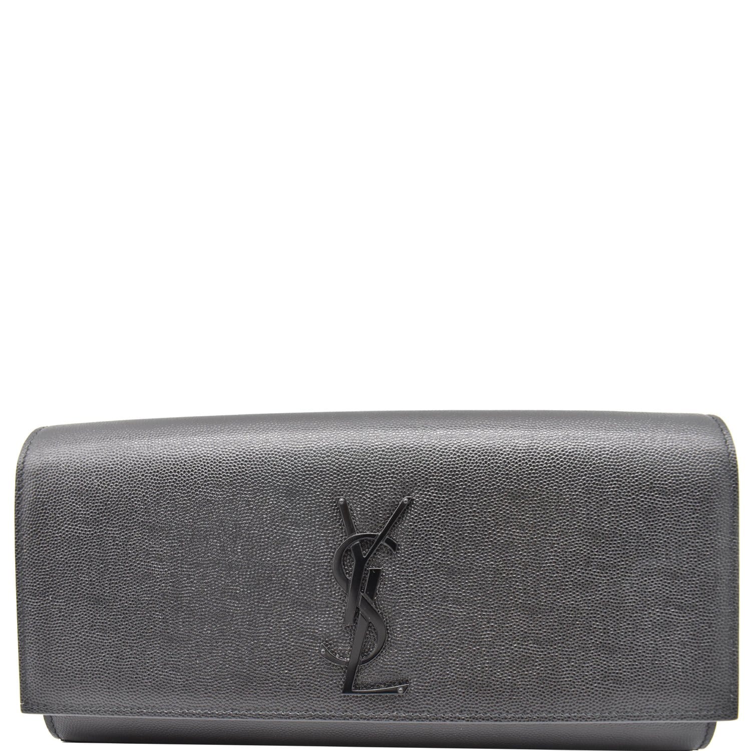 YSL Saint Laurent Saint Kate Clutch Wallet Leather Black Clutch Bag