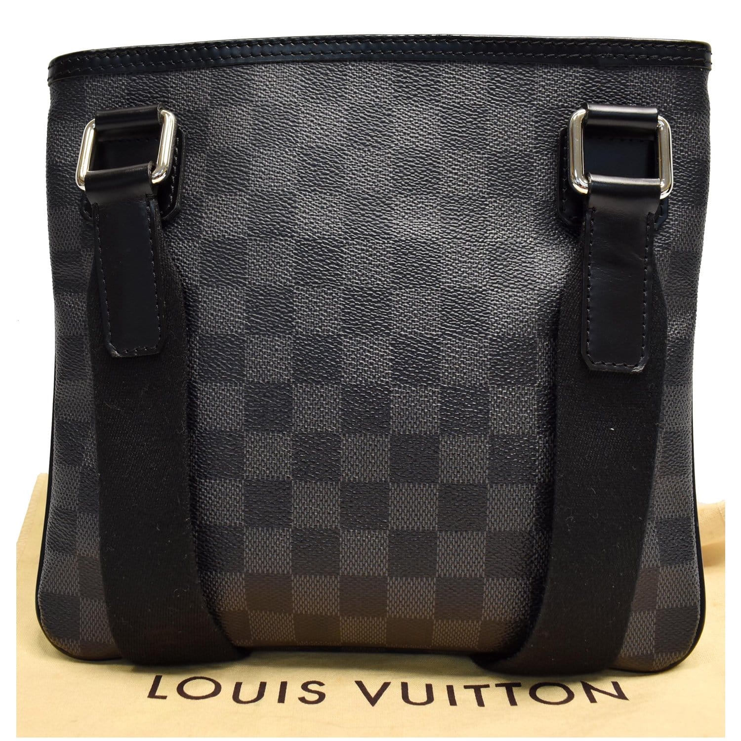 Louis Thomas Damier Graphite Crossbody Messenger Bag Canvas Black Crossbody Bag